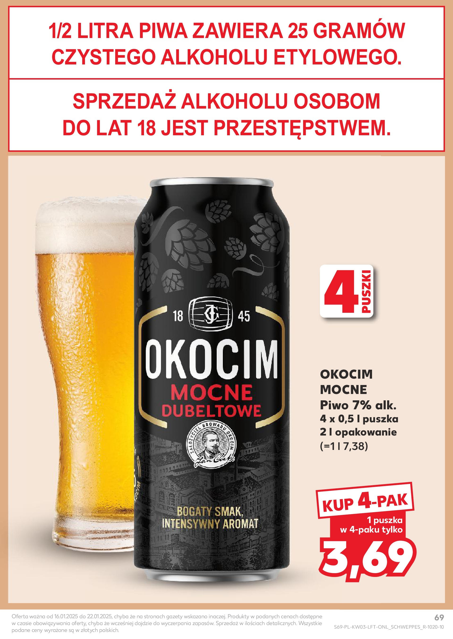 Kaufland gazetka od 16.01.2025 - od jutra PDF | Strona: 69 | Produkty: Piwo