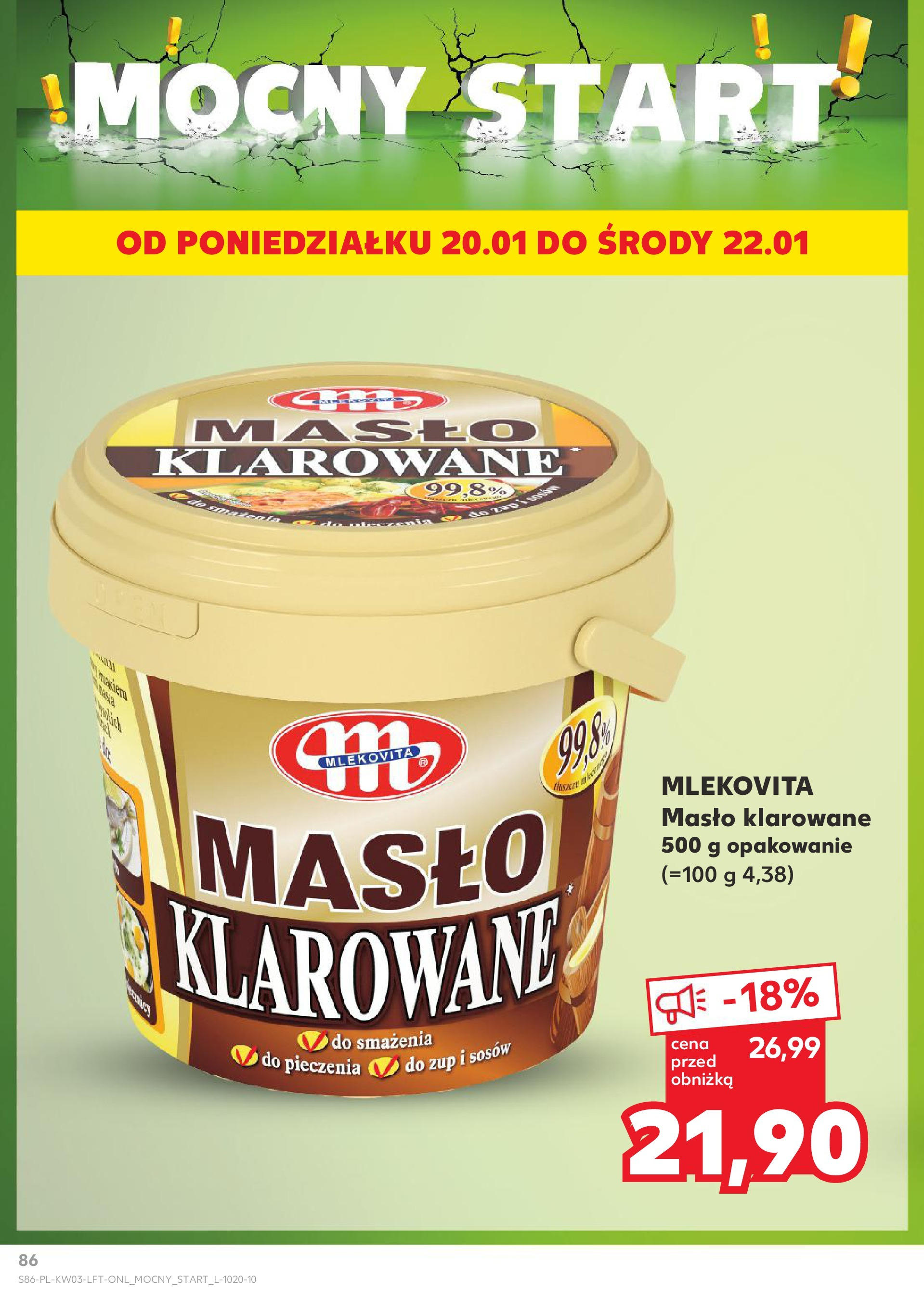 Kaufland gazetka od 16.01.2025 - od jutra PDF | Strona: 86 | Produkty: Masło klarowane, Masło