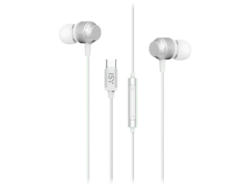 ISY IIE 1102-WT Kabelgebundenes In-Ear Headset, USB-C, mit integr. Bedienelement; Kopfhörer