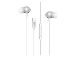 ISY IIE 1102-WT Kabelgebundenes In-Ear Headset, USB-C, mit integr. Bedienelement; Kopfhörer