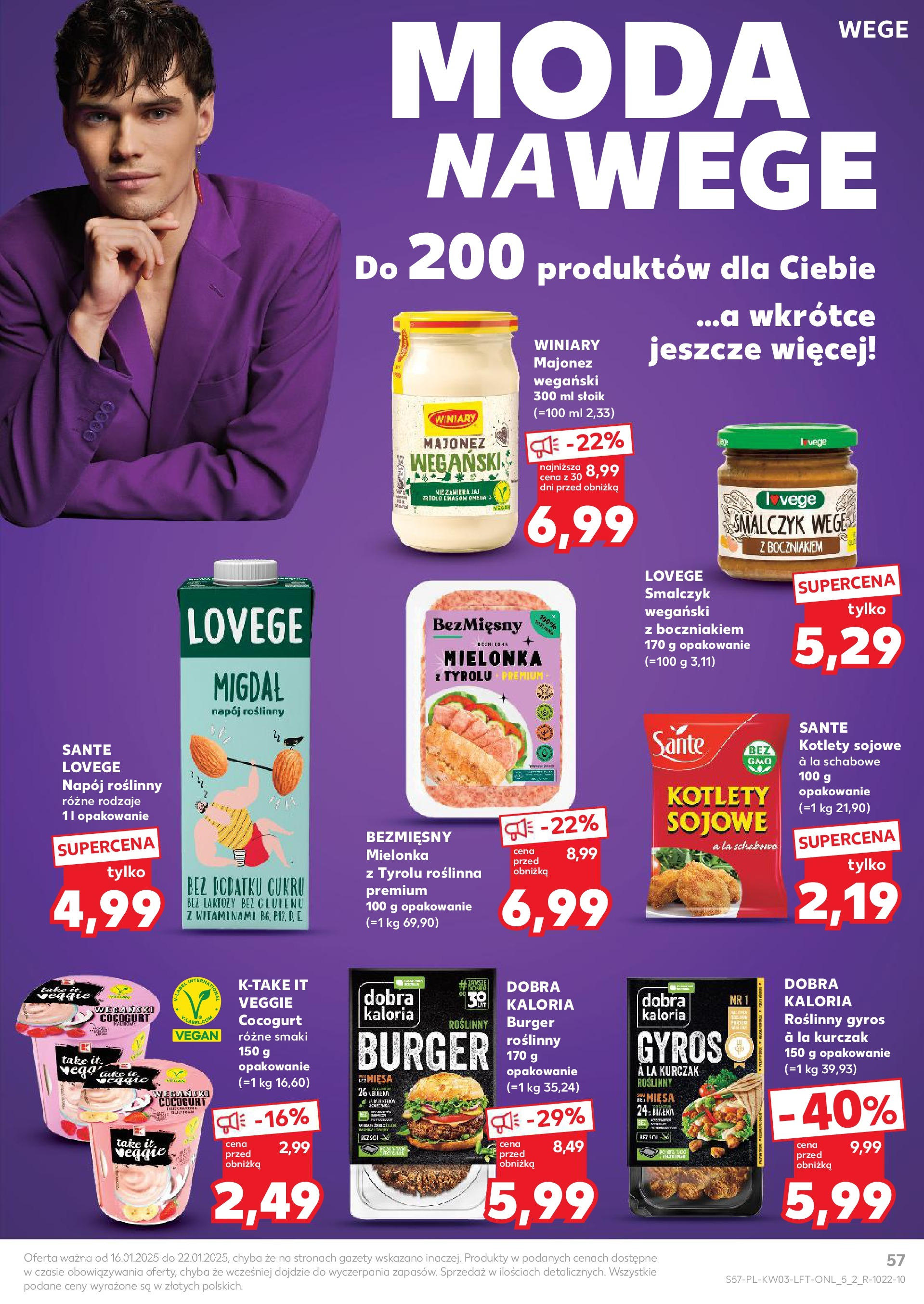 Kaufland gazetka od 16.01.2025 - od jutra PDF | Strona: 57 | Produkty: Bez laktozy, Kurczak, Kotlety, Majonez