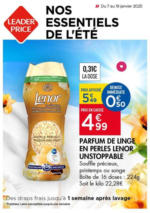 Leader Price Nos essentiels de l'été - au 19.01.2025