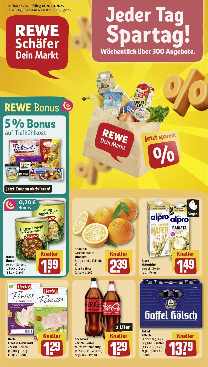 REWE Prospekt ab 20.01.2025 nächste Woche - Köln / Zündorf, Hauptstraße 1