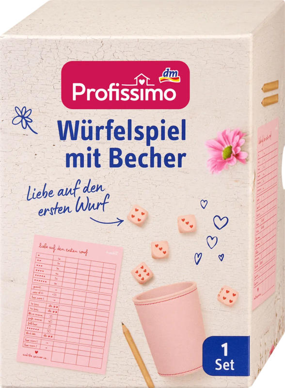 Profissimo Würfelspiel mit Becher