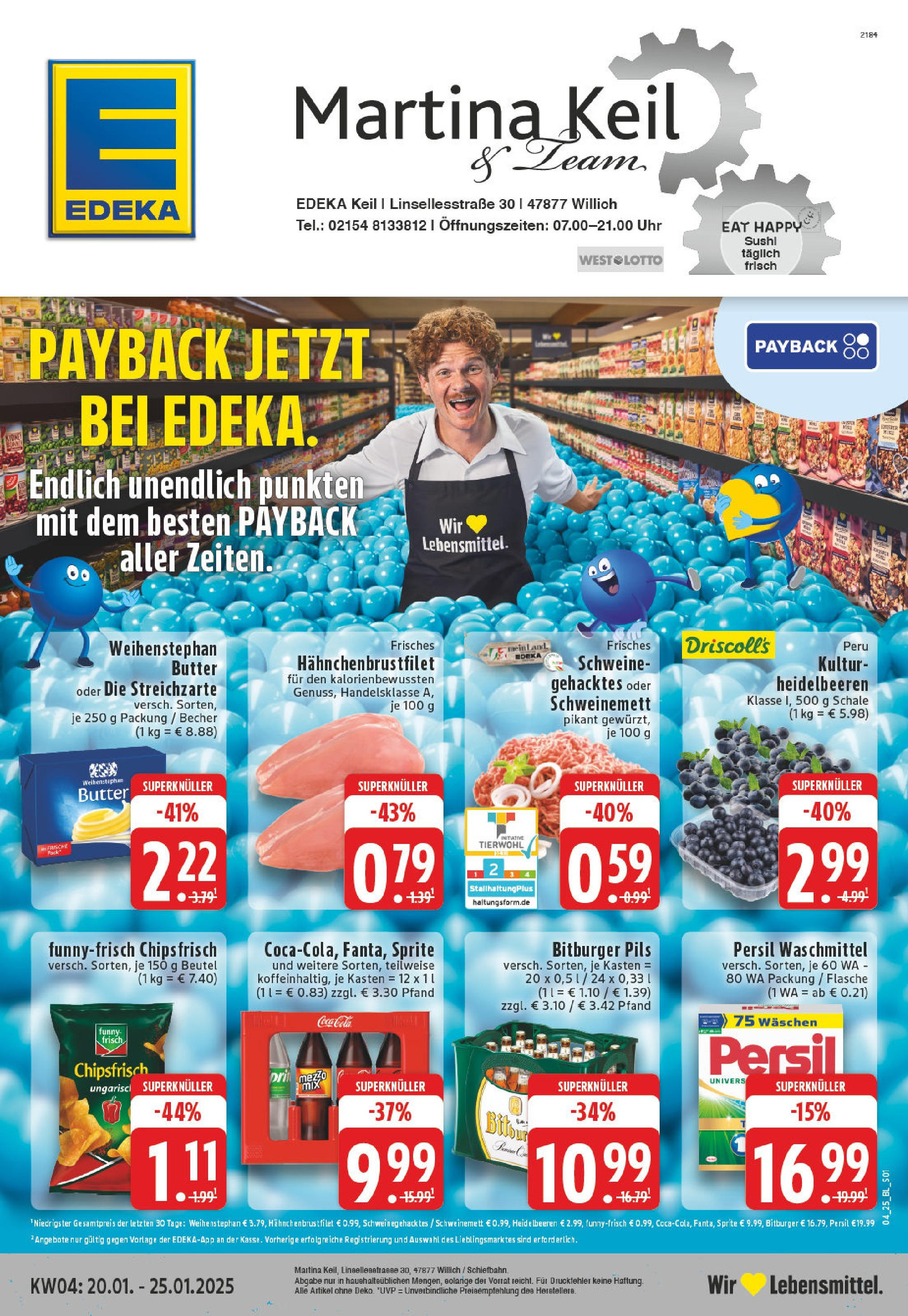 EDEKA Prospekt ab 20.01.2025 - Willich - Schiefbahn, Linsellsstraße 3 Online