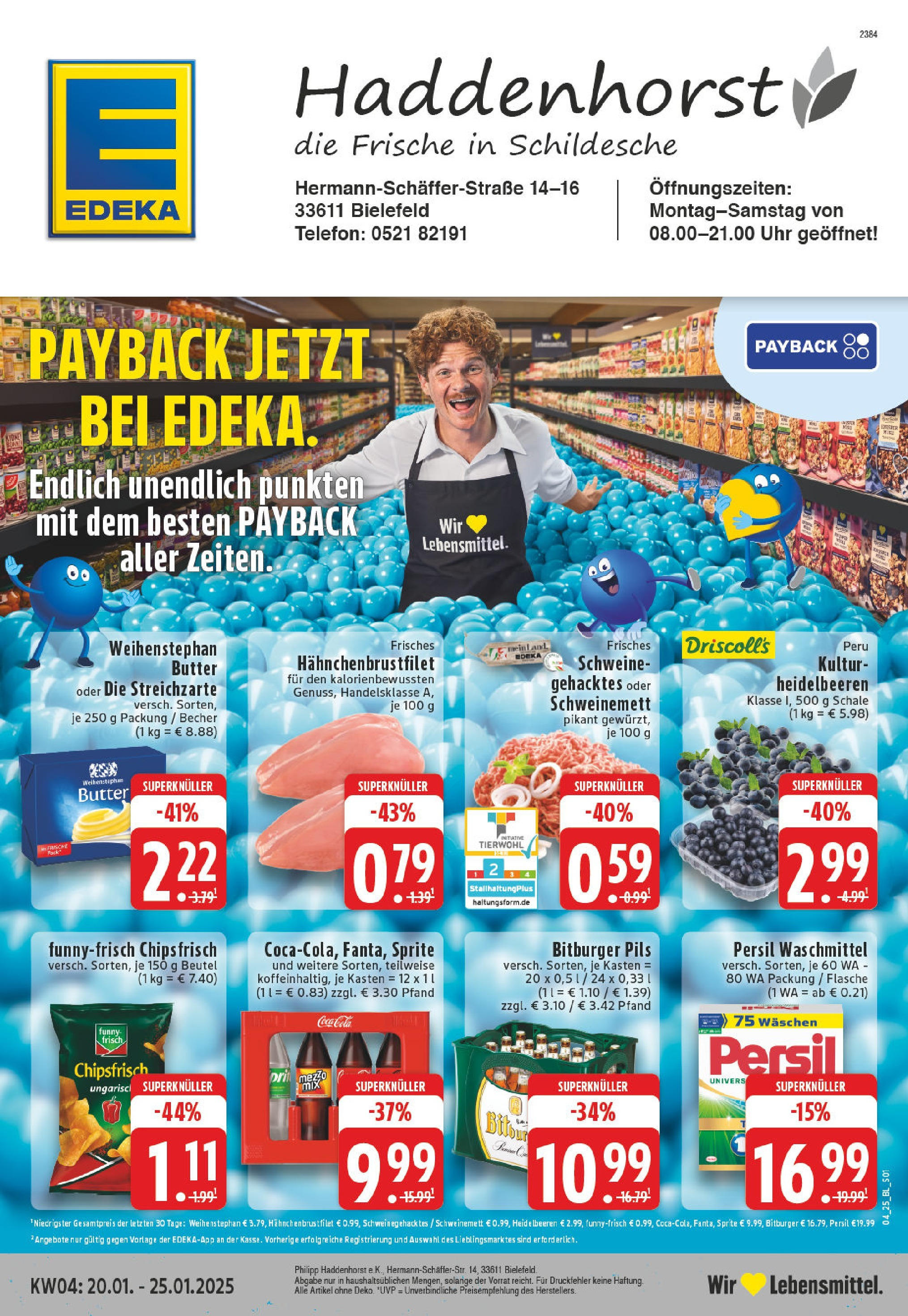 EDEKA Prospekt ab 20.01.2025 - Bielefeld, Hermann-Schäfer-Straße 14 Online