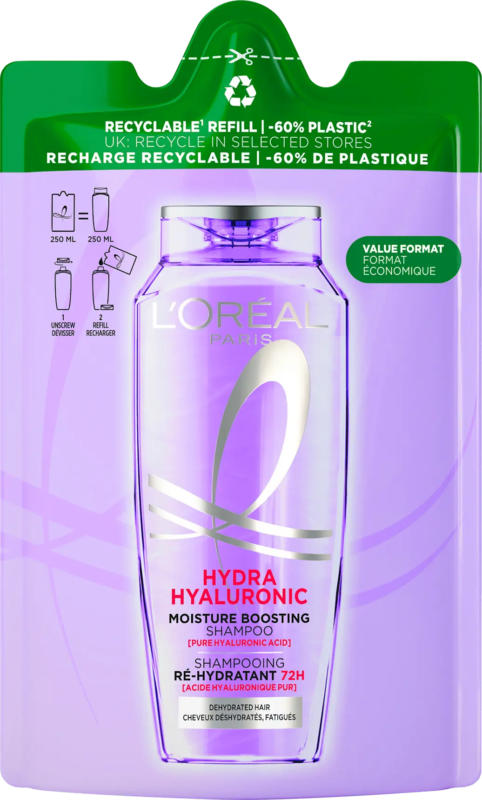 L'ORÉAL PARiS ELVITAL Shampoo Hydra Hyaluronic Nachfüllpack