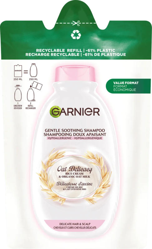 GARNIER Shampoo Hafer Nachfüllpack