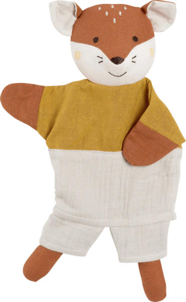 fehn Handpuppe Fuchs, braun/weiß