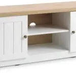 JYSK JYSK Comodă TV MARKSKEL 2 uși alb/stejar natur