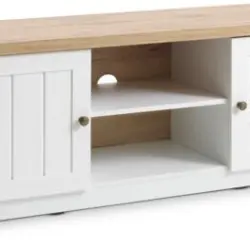 JYSK Comodă TV MARKSKEL 2 uși alb/stejar natur