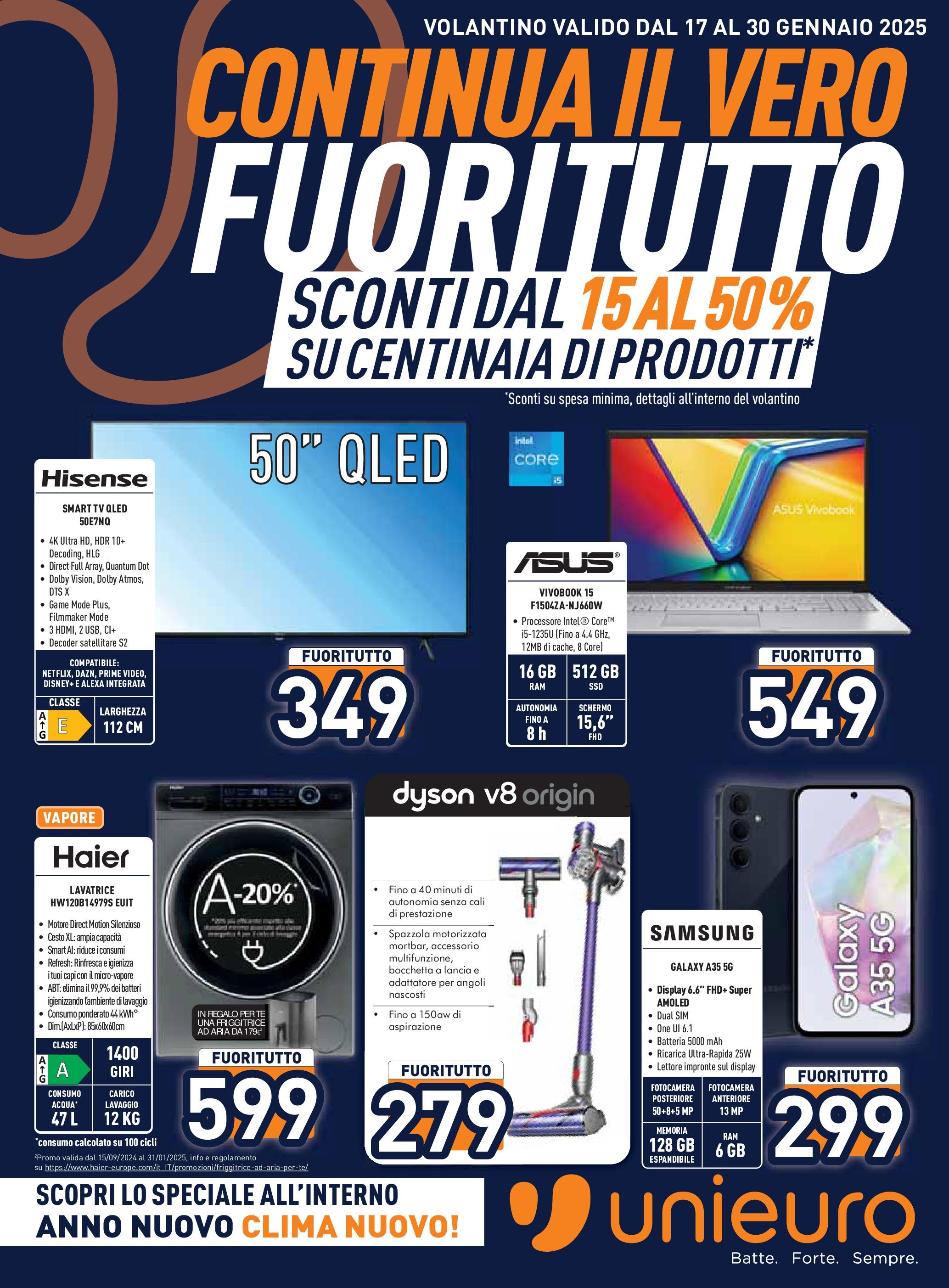 Nuovo Unieuro - Continua il vero FUORITUTTO da Unieuro! dal 16/01/2025 > offerte anteprima 🛍️ | Pagina: 1 | Prodotti: Spazzola, Decoder, TV, Adattatore