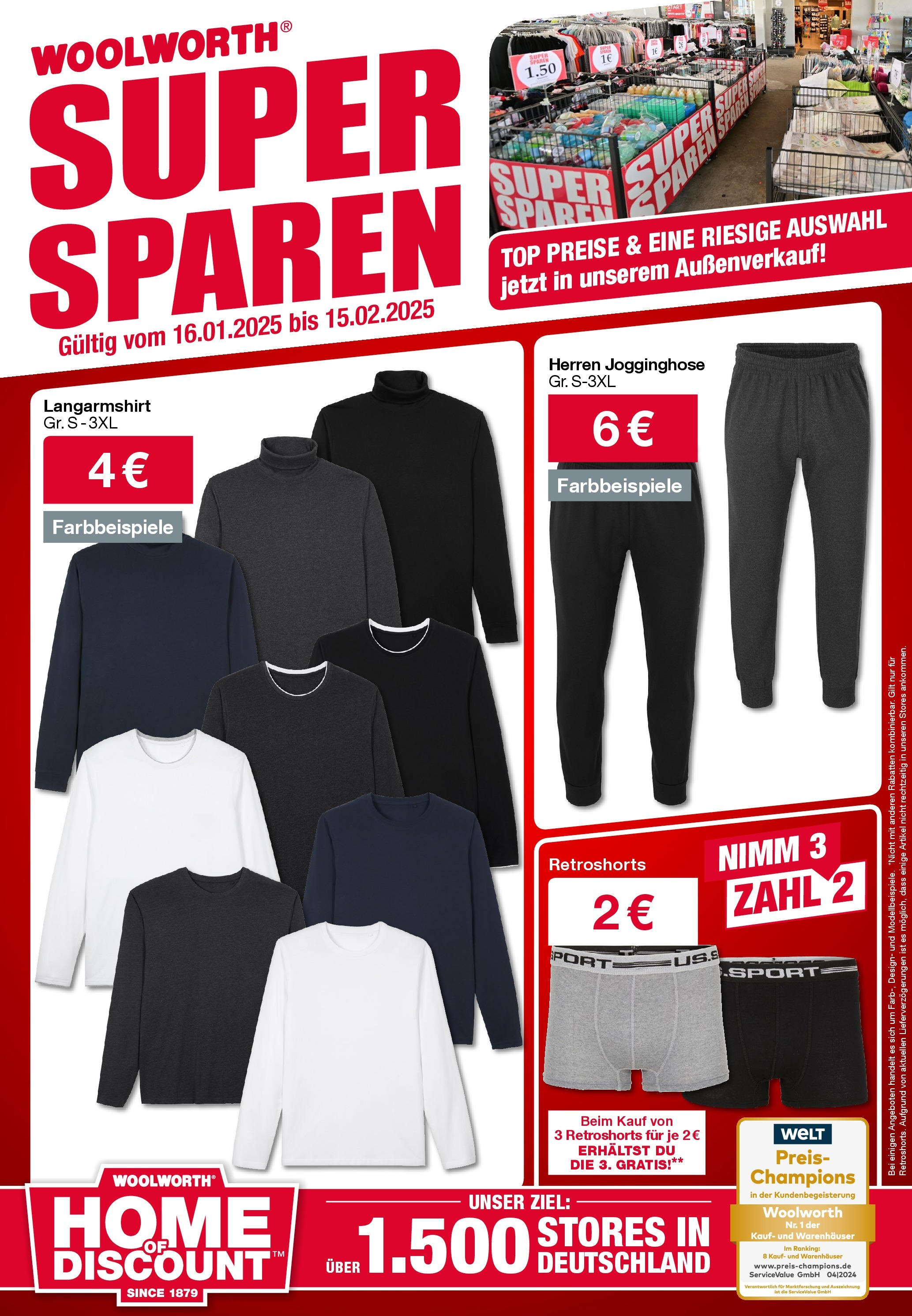 Woolworth Prospekt 	 (ab 30.01.2025) zum Blättern | Seite: 39 | Produkte: Top, Jogginghose, Langarmshirt