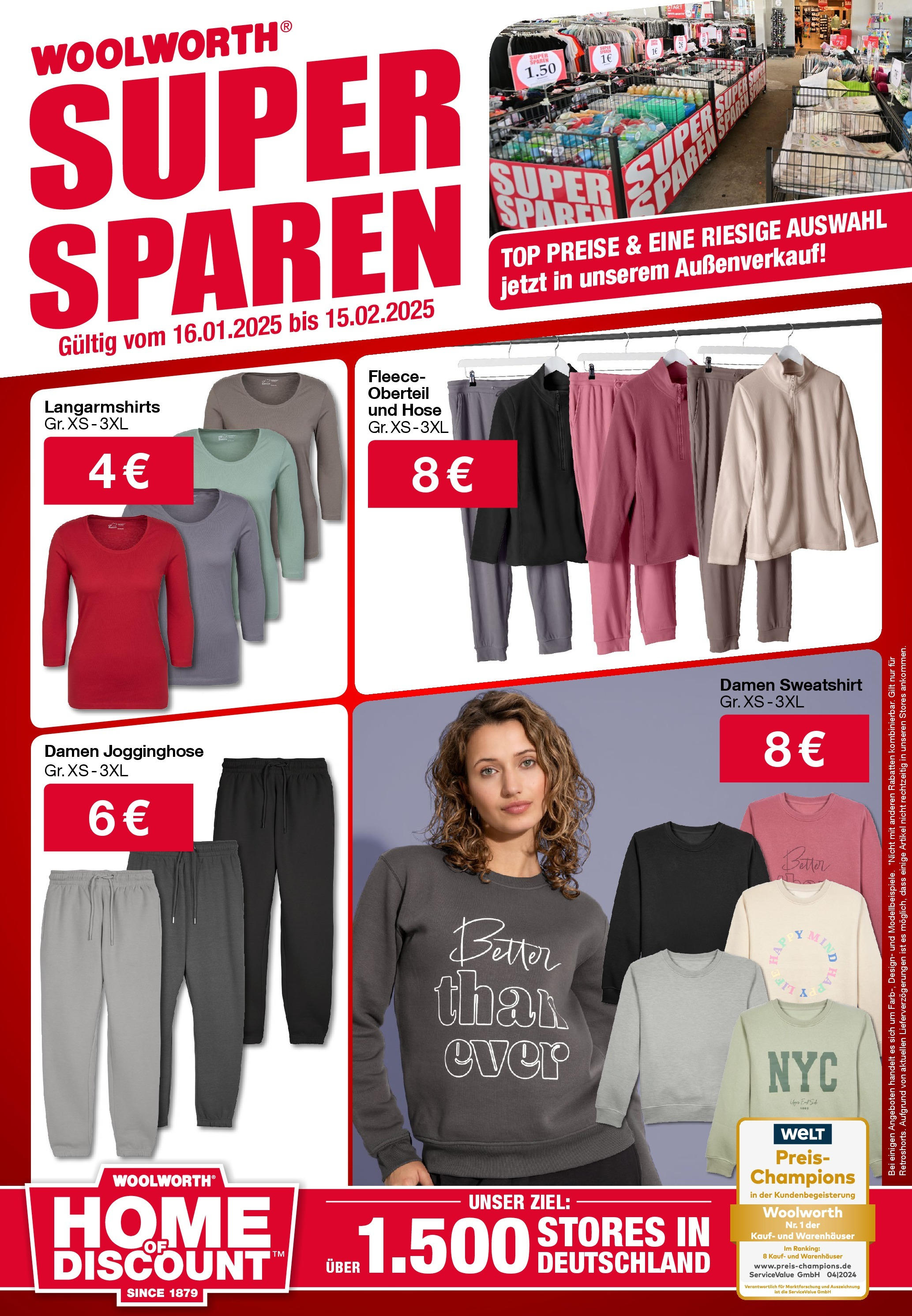 Woolworth Prospekt 	 (ab 30.01.2025) zum Blättern | Seite: 40 | Produkte: Top, Jogginghose, Sweatshirt, Hose