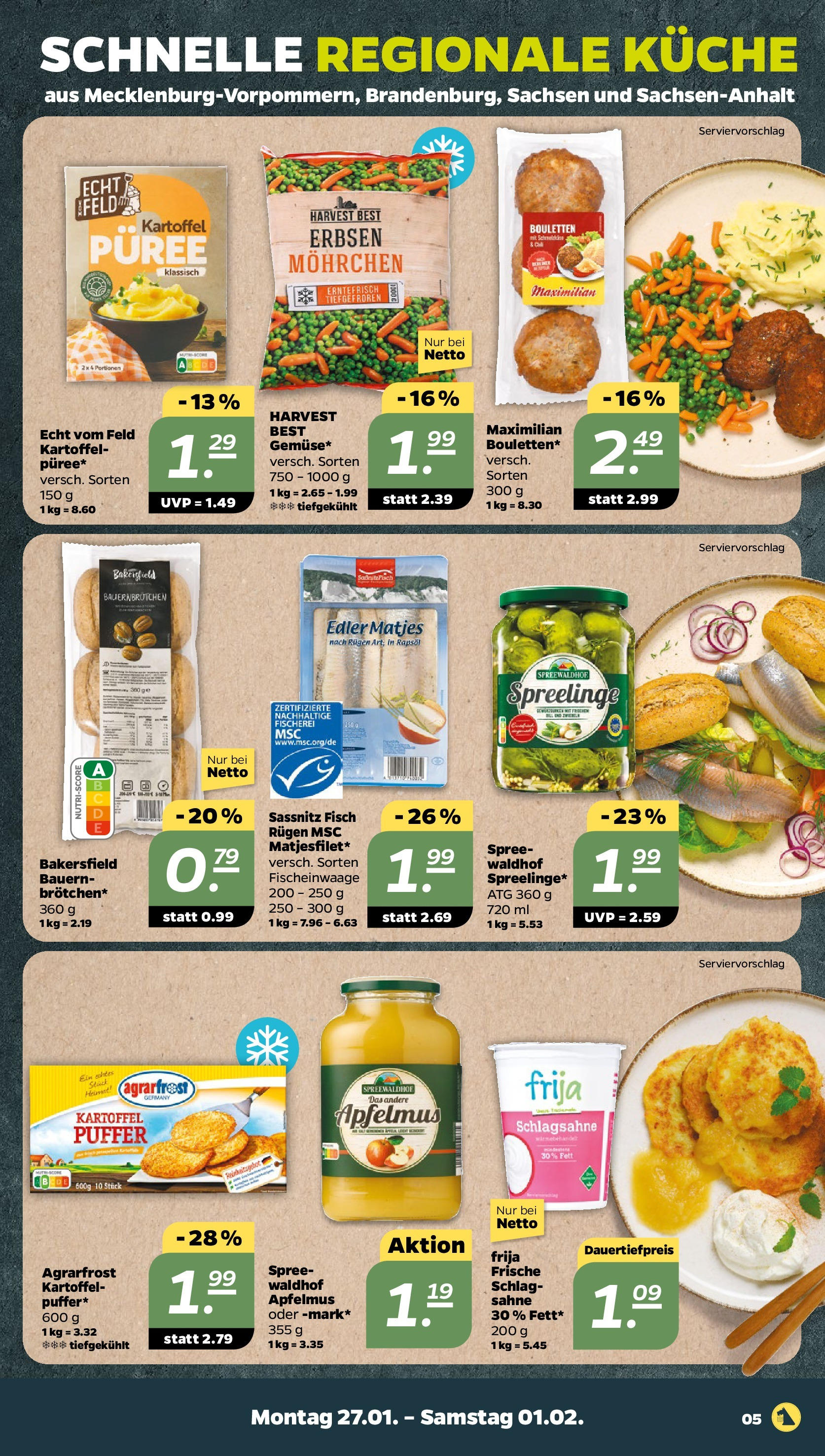 Netto - Netto APS : Wochenangebote ab 26.01.2025 → Angebote nächste Woche | Seite: 5 | Produkte: Schlagsahne, Rapsöl, Fisch, Sahne