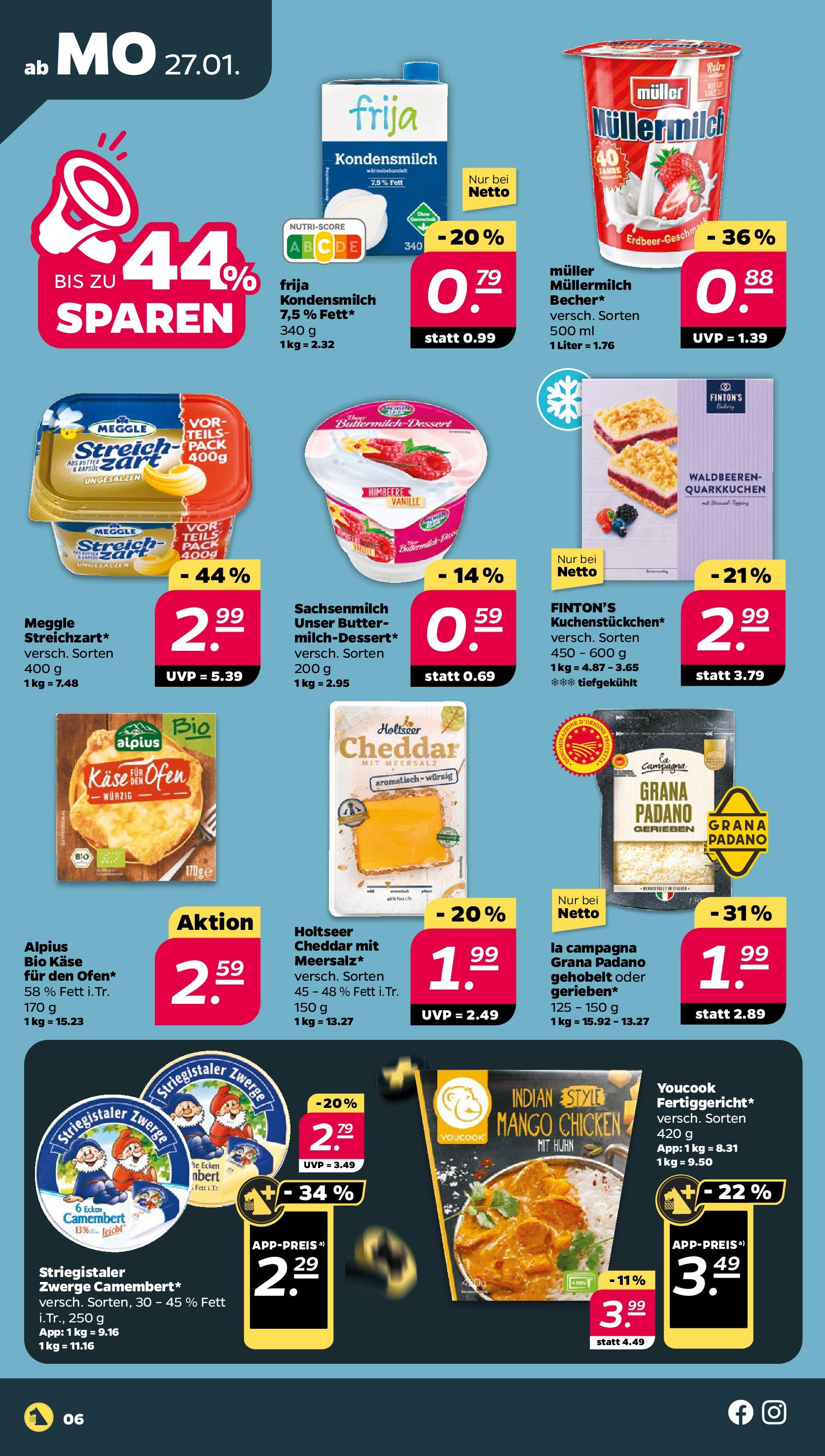 Netto - Netto APS : Wochenangebote ab 26.01.2025 → Angebote nächste Woche | Seite: 6 | Produkte: Ofen, Mango, Himbeere, Muller mullermilch