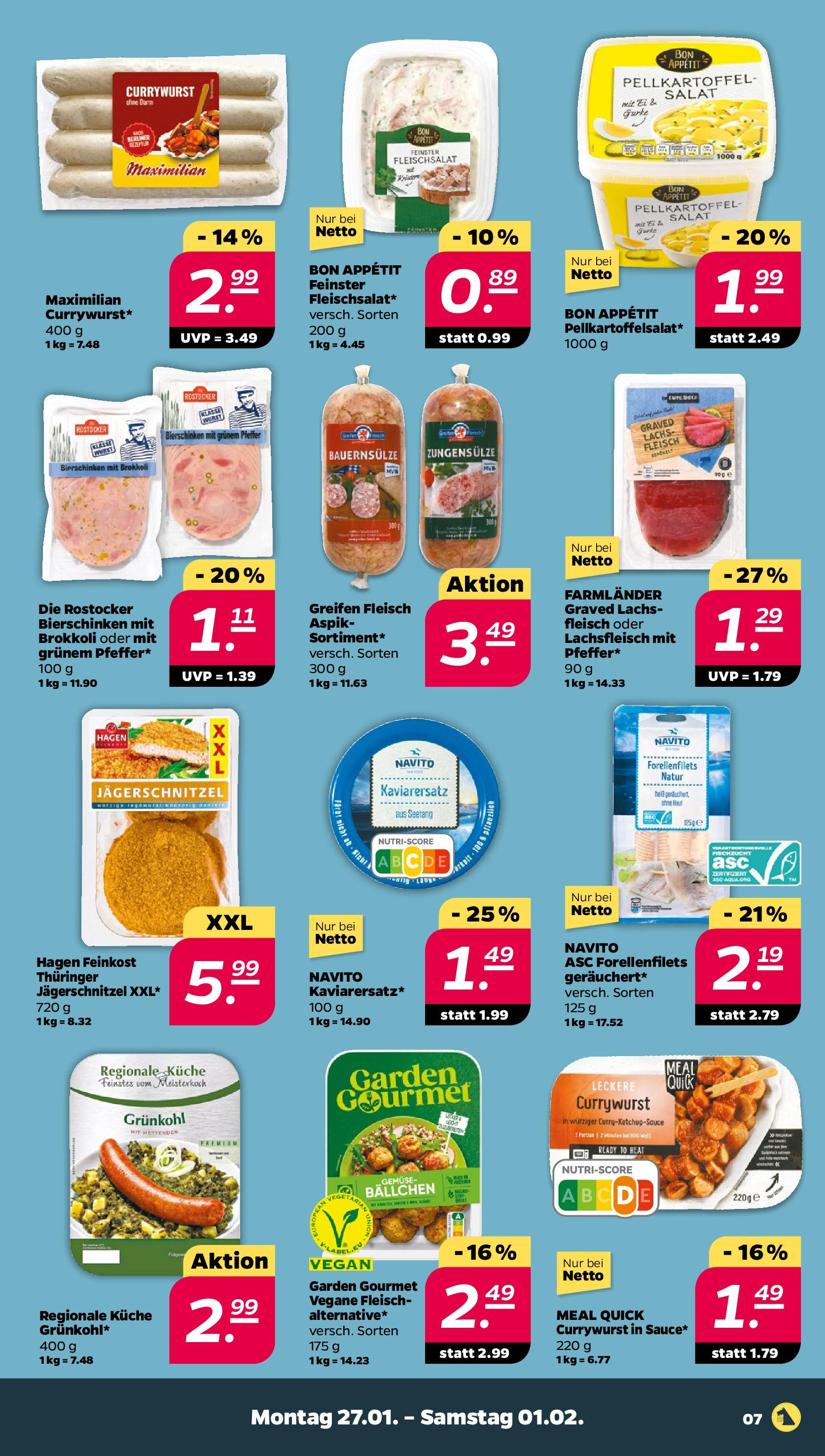 Netto - Netto APS : Wochenangebote ab 26.01.2025 → Angebote nächste Woche | Seite: 7 | Produkte: Küche, Lachs, Gemüse, Brokkoli