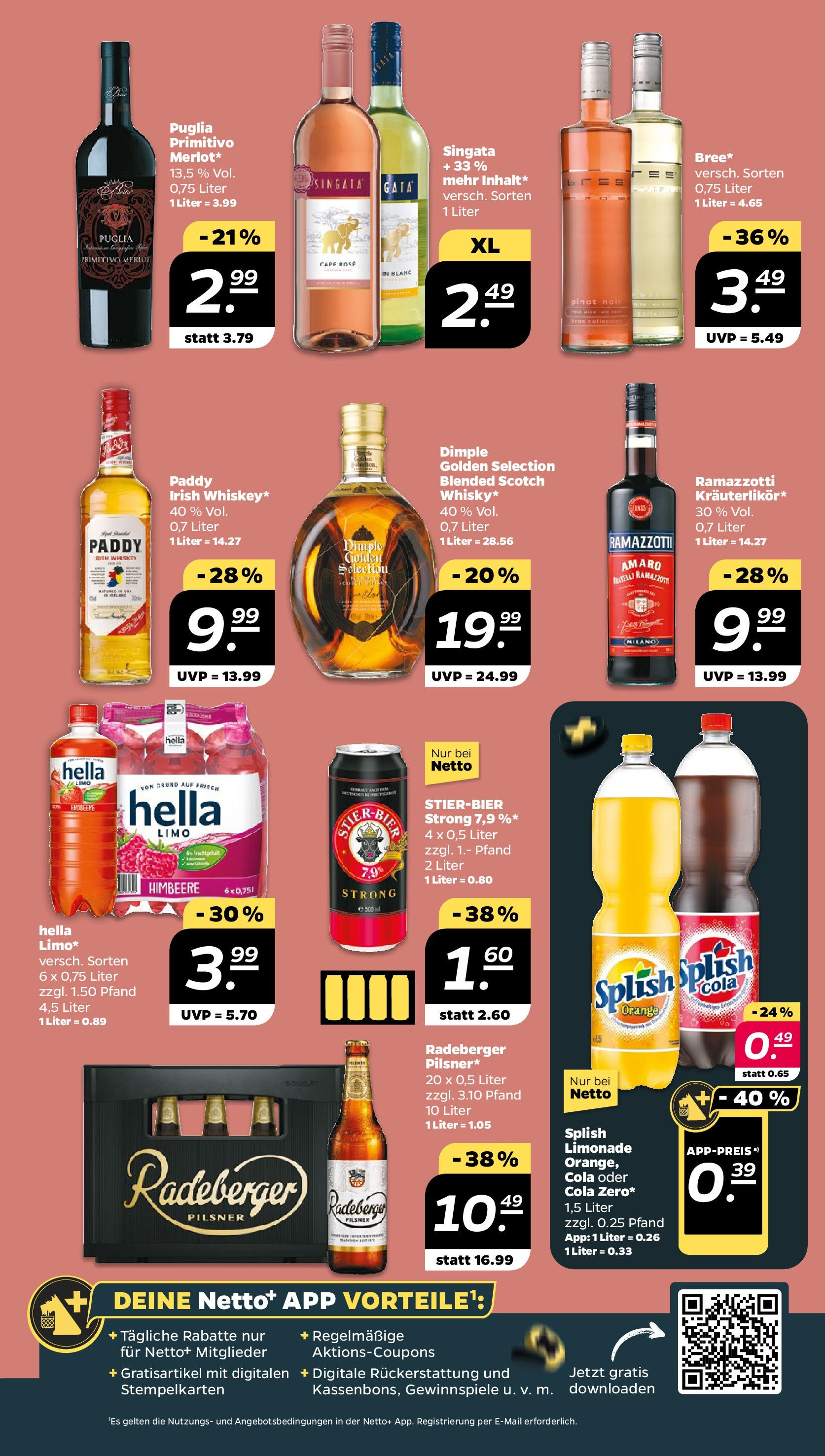 Netto - Netto APS : Wochenangebote ab 26.01.2025 → Angebote nächste Woche | Seite: 9 | Produkte: Cola, Merlot, Himbeere, Ramazzotti