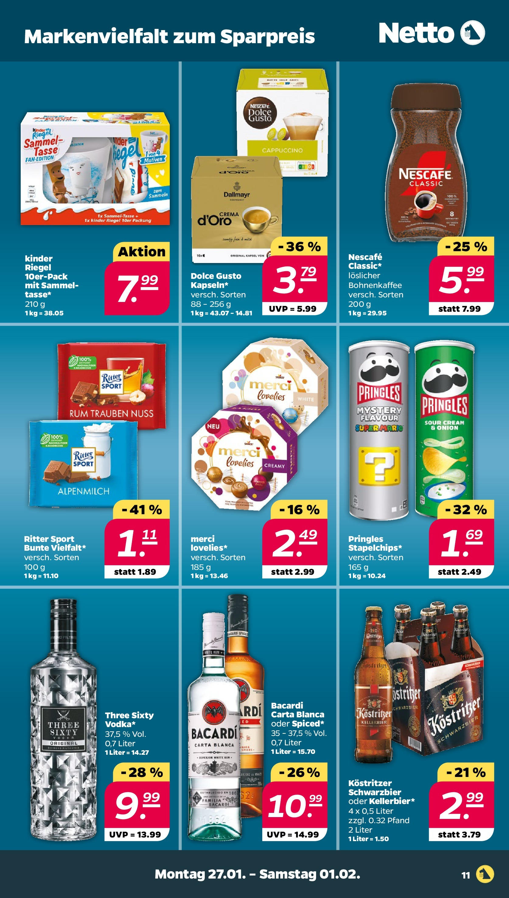 Netto - Netto APS : Wochenangebote ab 26.01.2025 → Angebote nächste Woche | Seite: 11 | Produkte: Nescafe, Kostritzer, Nescafe classic, Dolce gusto