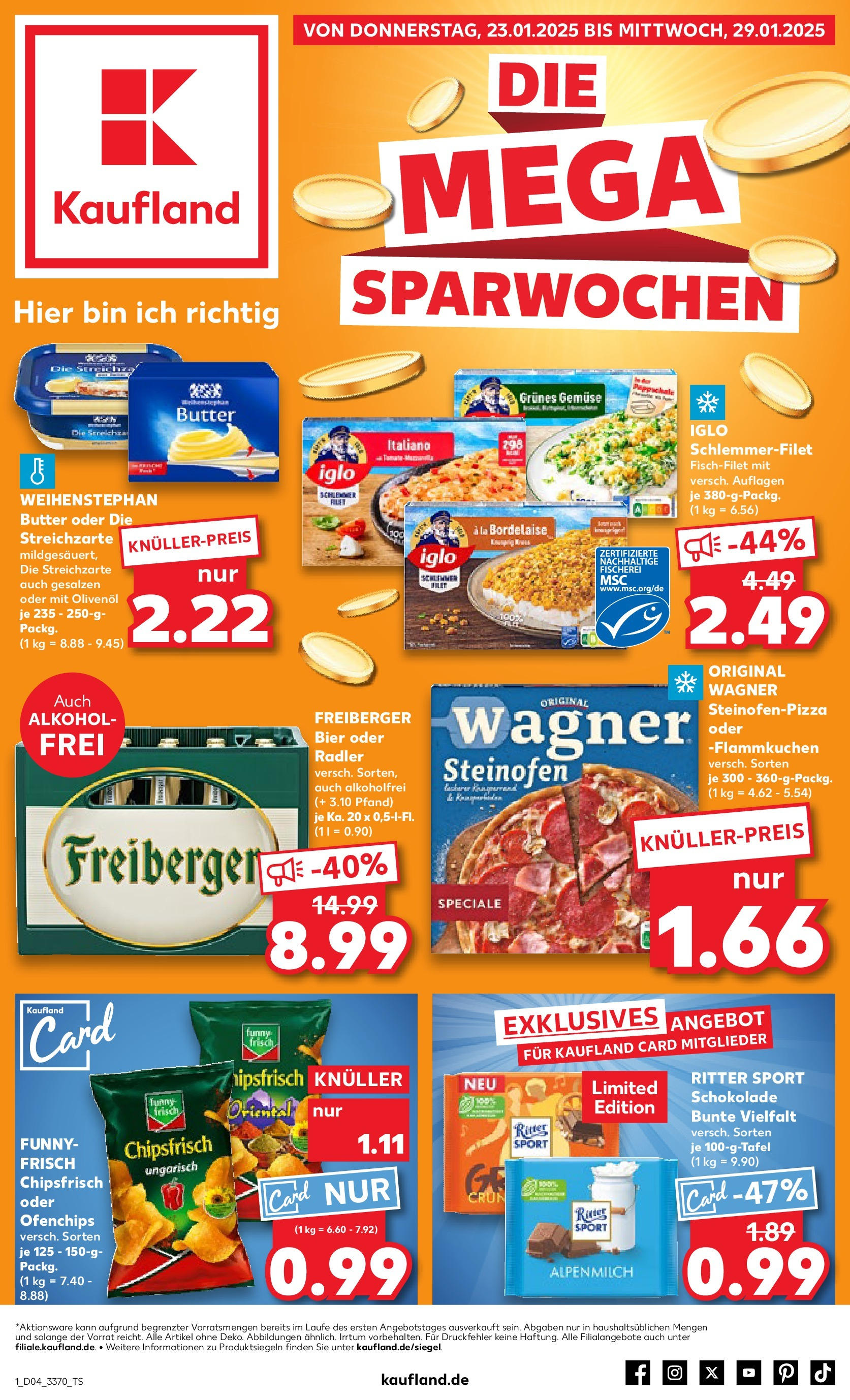 Kaufland - Berlin-Mitte, Rochstraße 7 (ab 23.01.2025) » Angebote Online zum Blättern | Seite: 1 | Produkte: Butter, Ritter sport, Olivenol, Radler