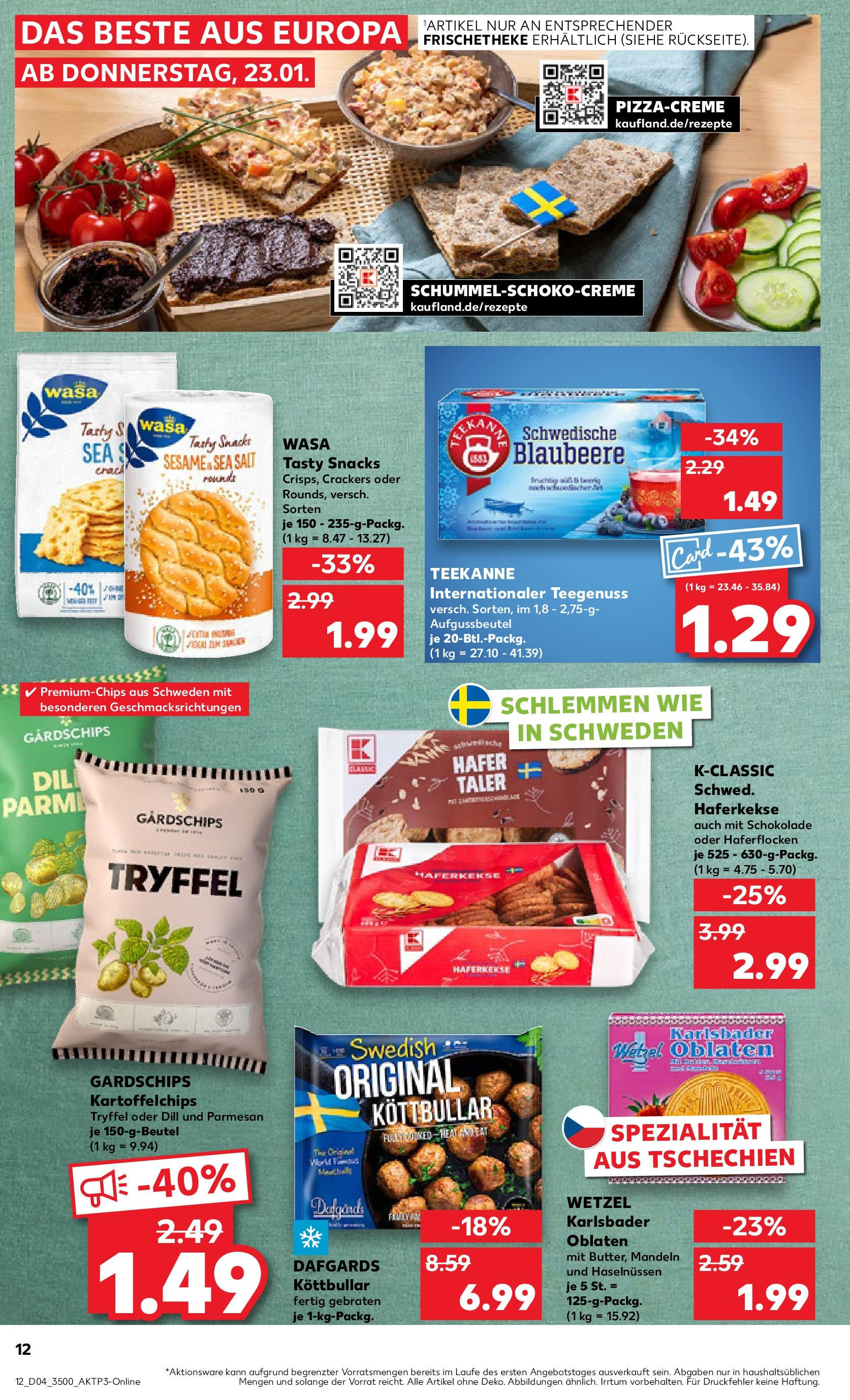 Kaufland - Sonneberg, Bettelhecker Straße 155 (ab 23.01.2025) » Angebote Online zum Blättern | Seite: 12 | Produkte: Schokolade, Mandeln, Teekanne, Dill