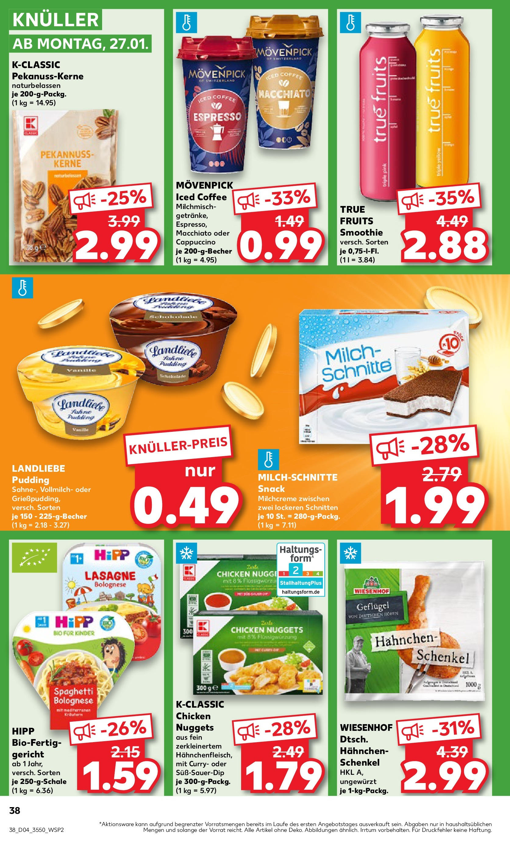 Kaufland - Berlin-Mitte, Rochstraße 7 (ab 23.01.2025) » Angebote Online zum Blättern | Seite: 38 | Produkte: Hahnchen, Milch, Pudding