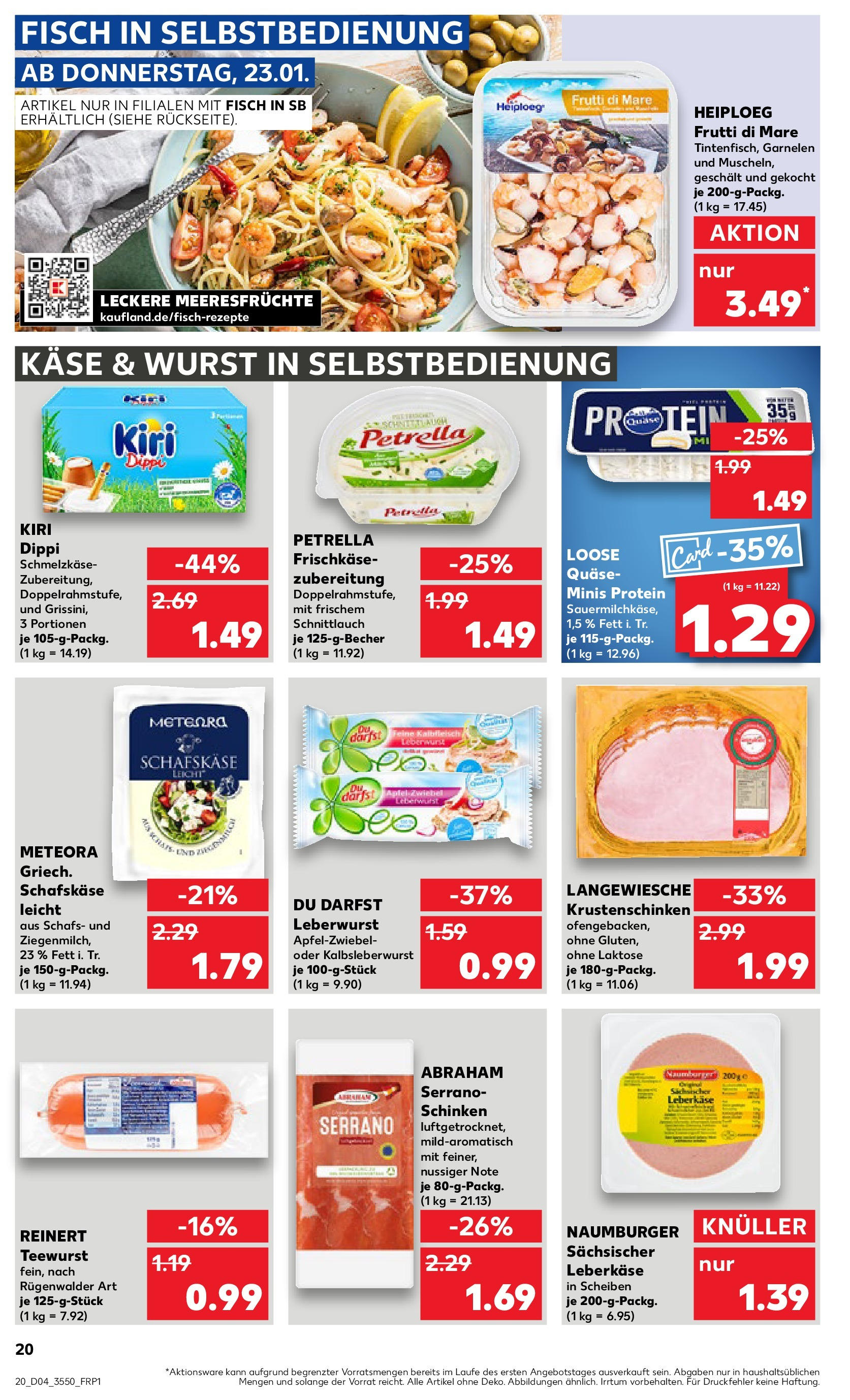 Kaufland - Berlin-Mitte, Rochstraße 7 (ab 23.01.2025) » Angebote Online zum Blättern | Seite: 20 | Produkte: Äpfel, Meeresfrüchte, Serrano schinken, Schinken