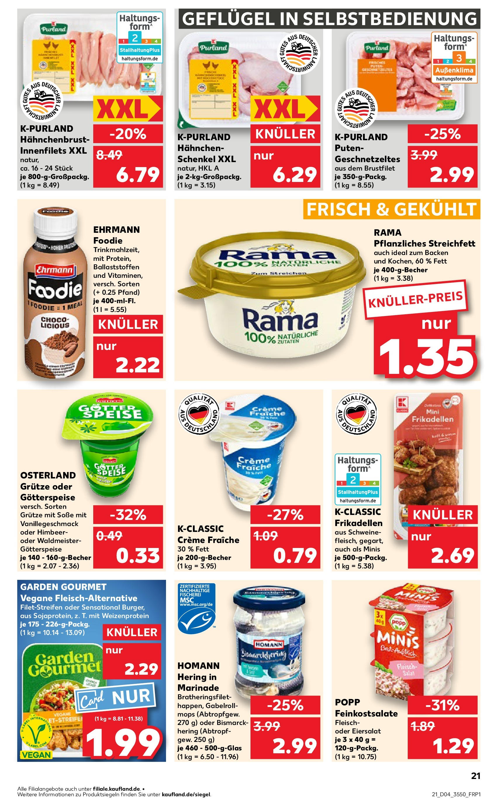 Kaufland - Berlin-Mitte, Rochstraße 7 (ab 23.01.2025) » Angebote Online zum Blättern | Seite: 21 | Produkte: Rama, Creme, Brot, Hahnchenbrust