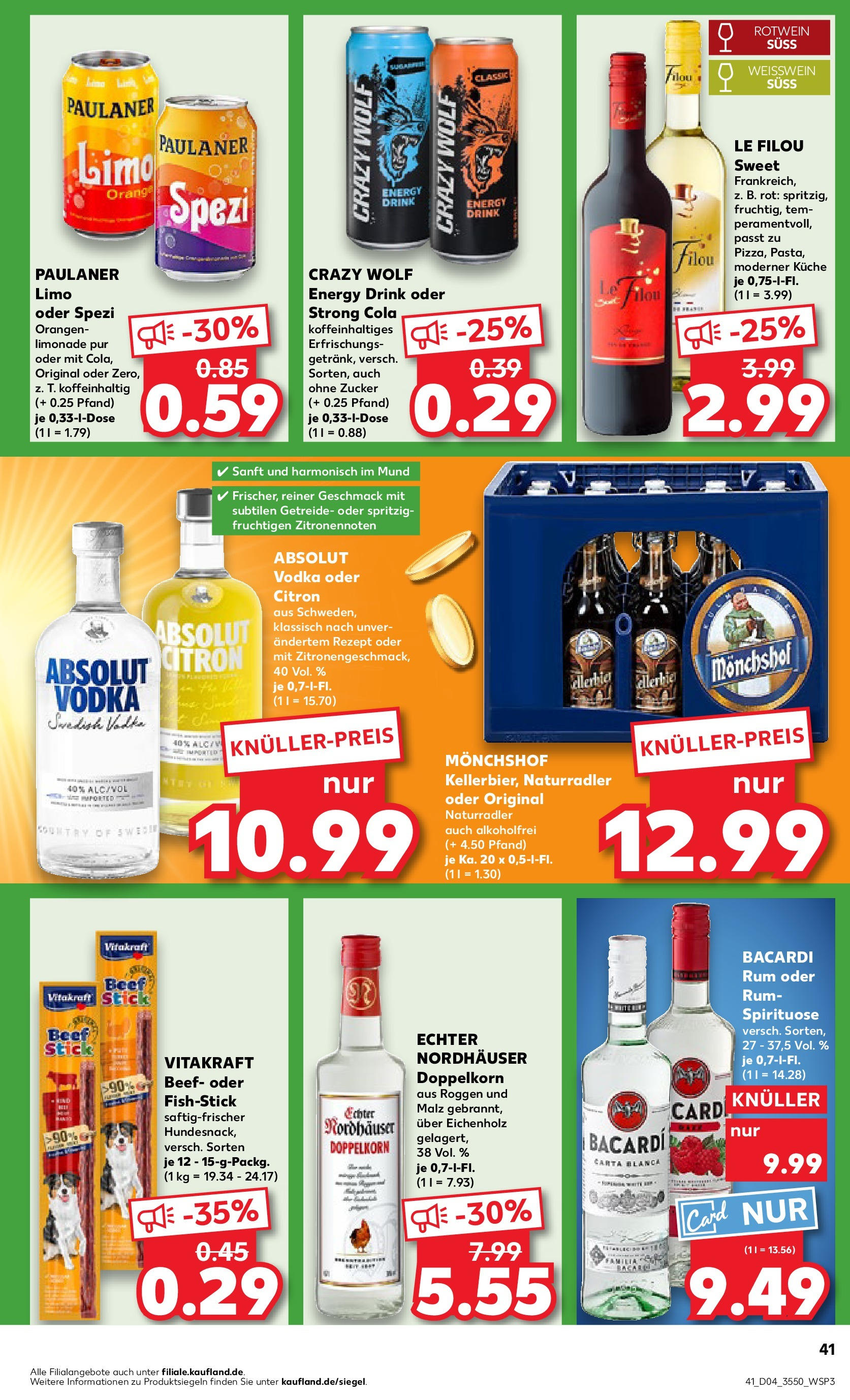 Kaufland - Berlin-Mitte, Rochstraße 7 (ab 23.01.2025) » Angebote Online zum Blättern | Seite: 41 | Produkte: Le filou, Cola, Rotwein, Getreide