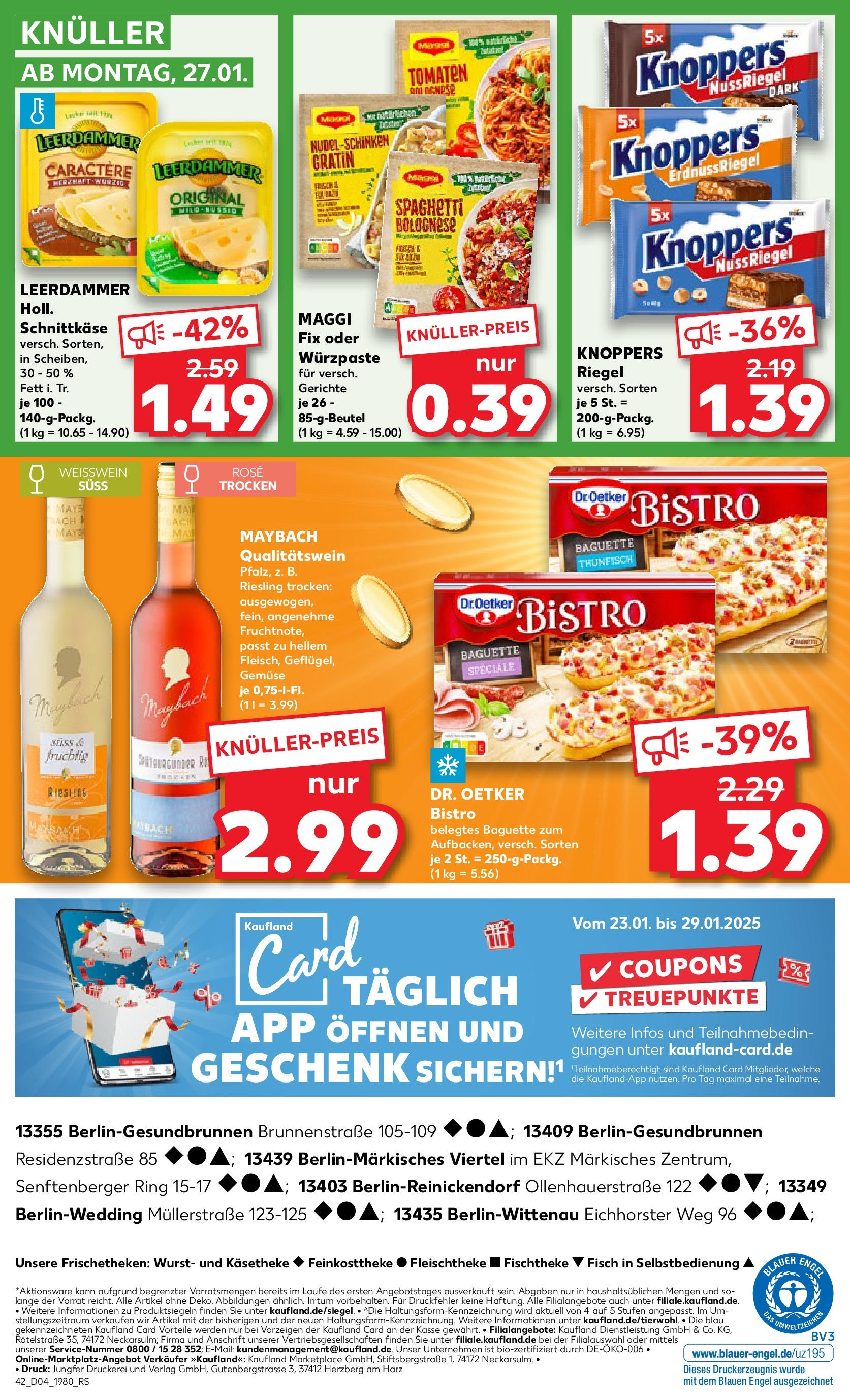 Kaufland - Berlin-Reinickendorf, Ollenhauerstraße 122 (ab 23.01.2025) » Angebote Online zum Blättern | Seite: 42 | Produkte: Maggi, Fisch, Wurst, Maggi fix