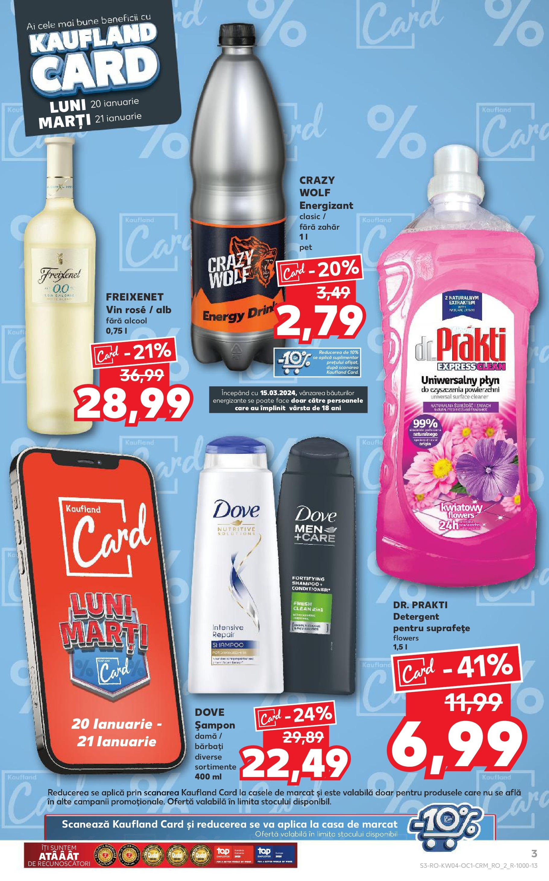 Catalog Kaufland - Bucureşti 20.01.2025 - Revista si Oferta | Pagină: 3 | Produse: Șampon, Vin, Detergent, Zahăr