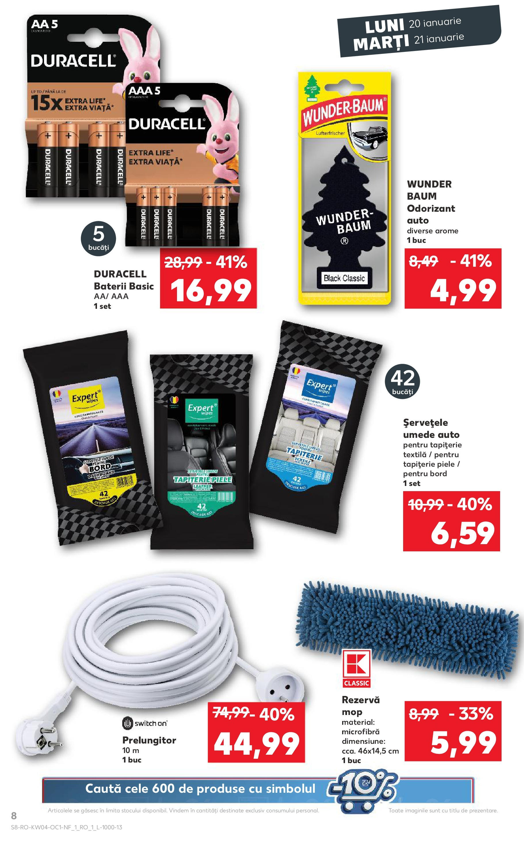 Catalog Kaufland - Bucureşti 20.01.2025 - Revista si Oferta | Pagină: 8 | Produse: Prelungitor, Baterii