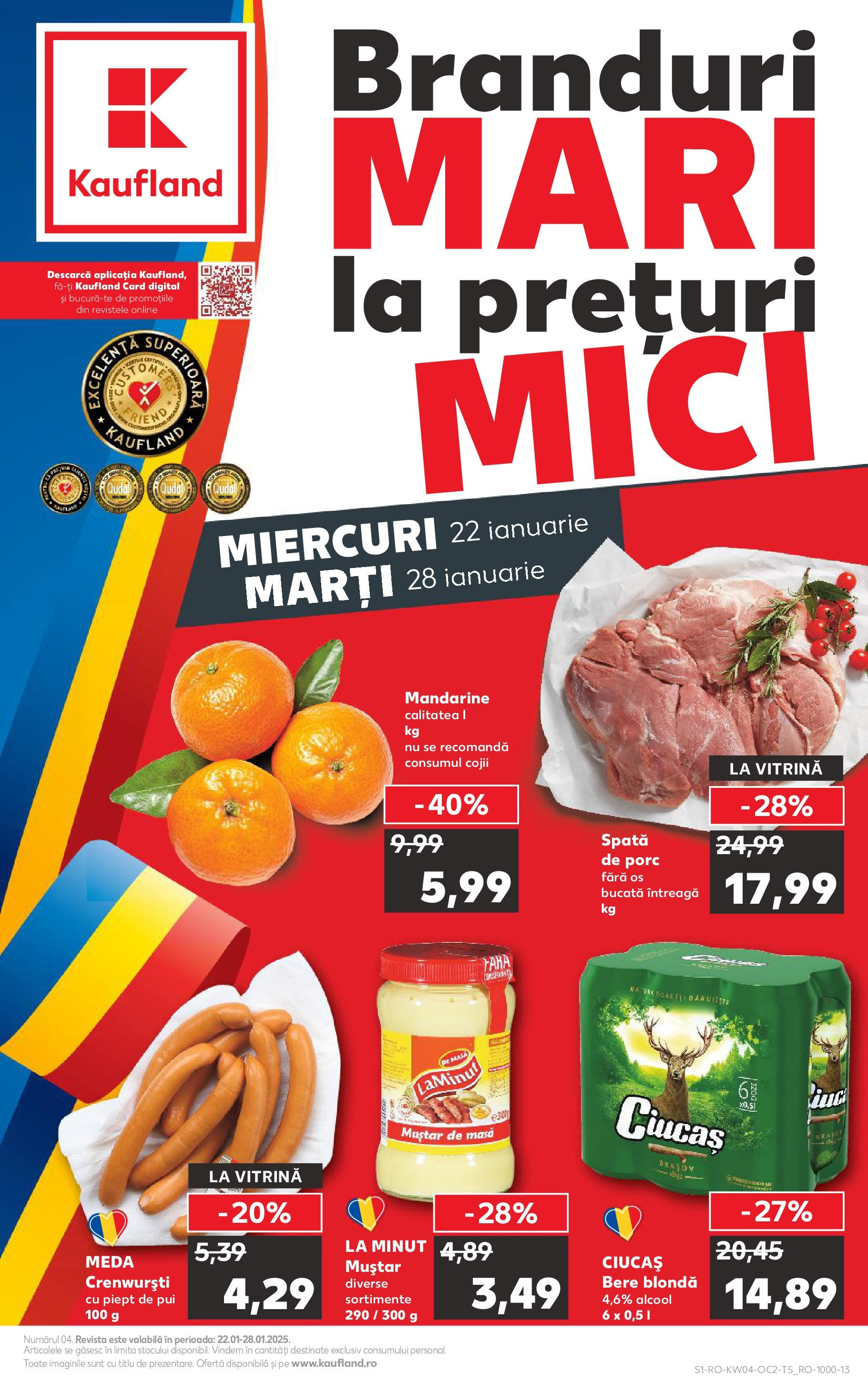 Catalog Kaufland - Bucureşti 22.01.2025 - Revista si Oferta | Pagină: 1 | Produse: Masă, Mici, Muștar, Mandarine