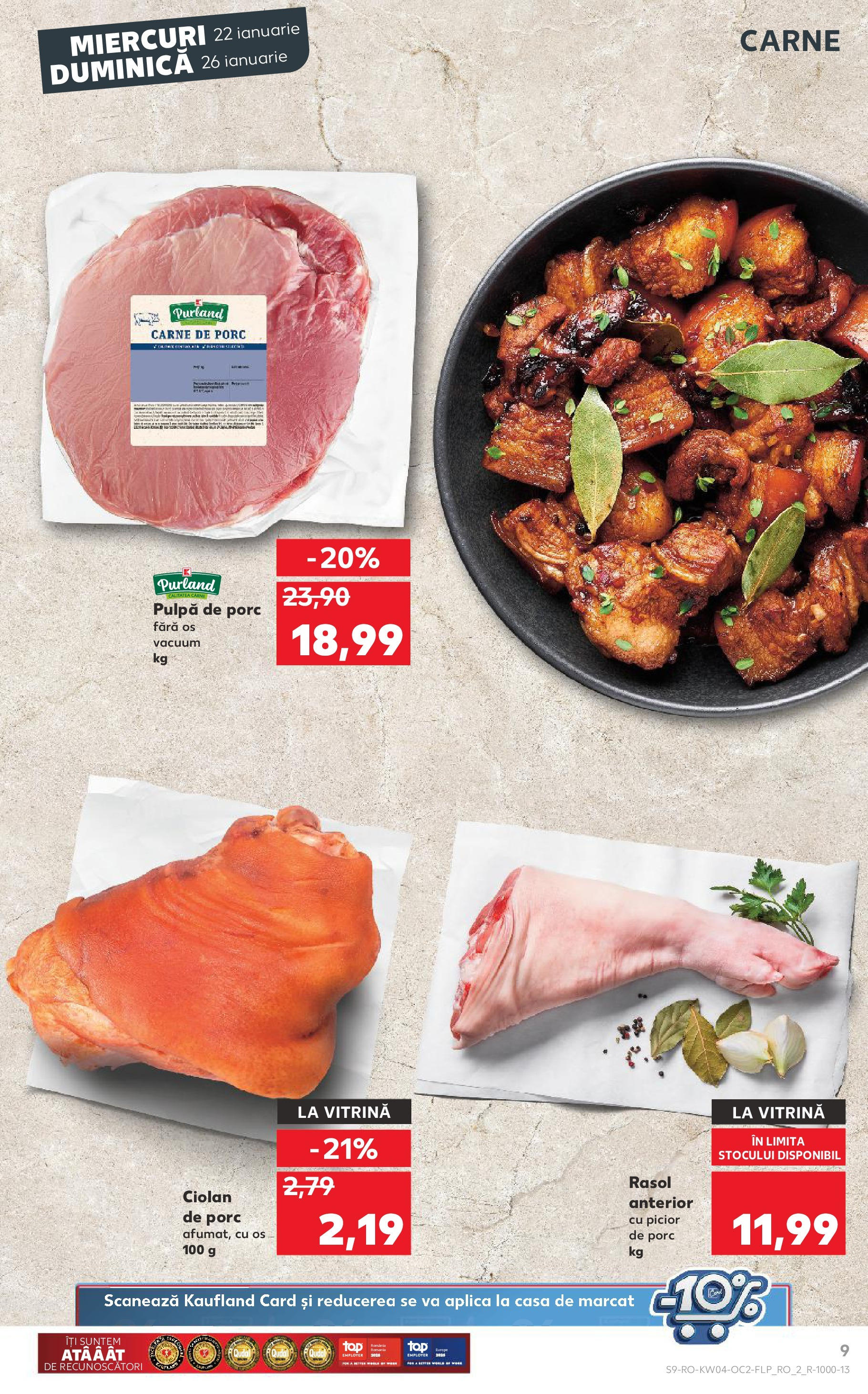 Catalog Kaufland - Bucureşti 22.01.2025 - Revista si Oferta | Pagină: 9 | Produse: Vitrină, Carne De Porc, Rasol