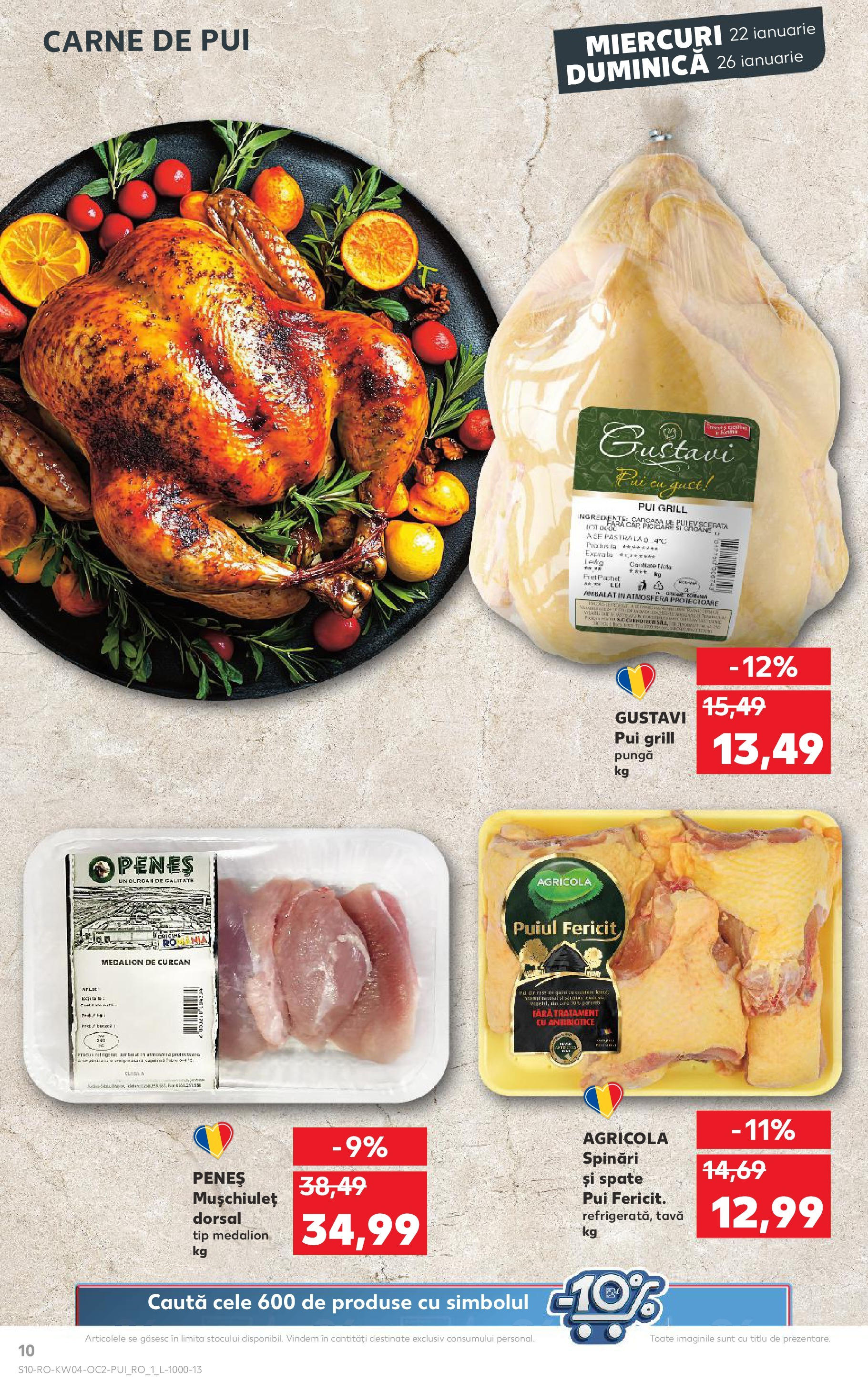 Catalog Kaufland - Bucureşti 22.01.2025 - Revista si Oferta | Pagină: 10 | Produse: Pungă, Grill, Carne De Pui