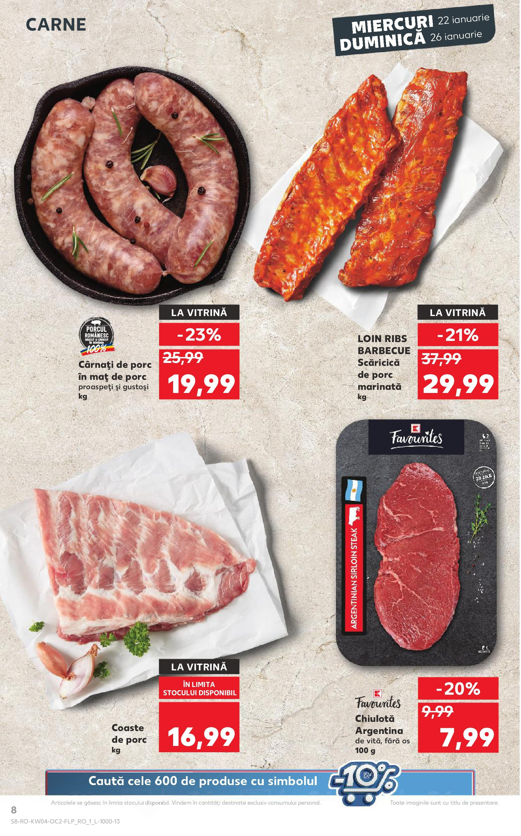 Catalog Kaufland - Bucureşti 22.01.2025 - Revista si Oferta | Pagină: 8 | Produse: Vitrină, Cârnați