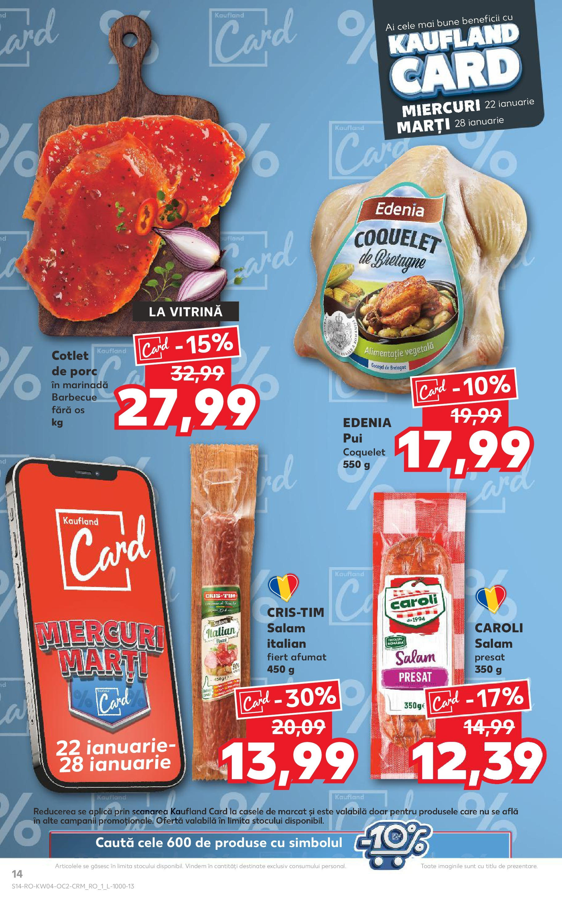 Catalog Kaufland - Bucureşti 22.01.2025 - Revista si Oferta | Pagină: 14 | Produse: Vitrină, Salam, Marinadă