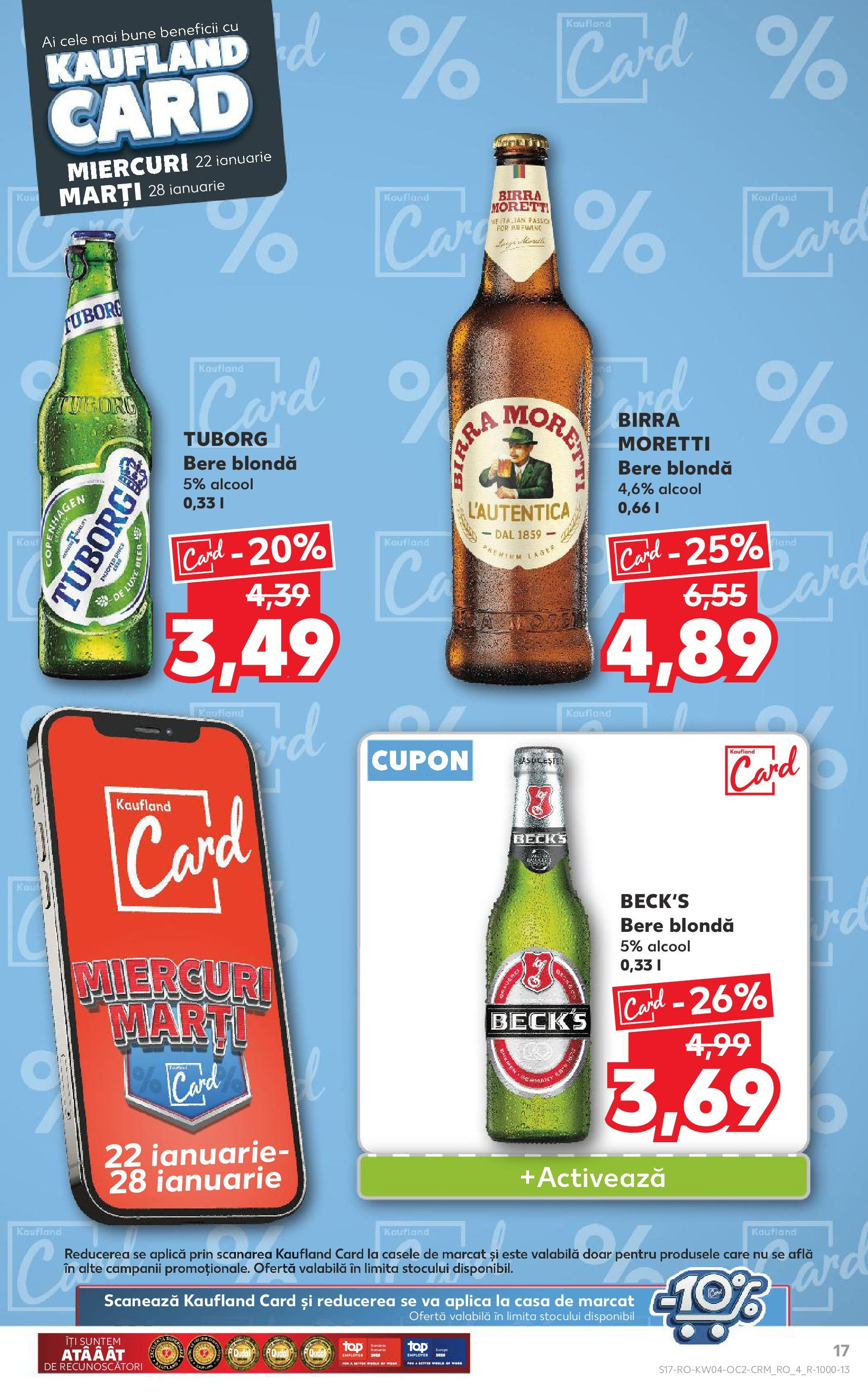 Catalog Kaufland - Bucureşti 22.01.2025 - Revista si Oferta | Pagină: 17 | Produse: Bere