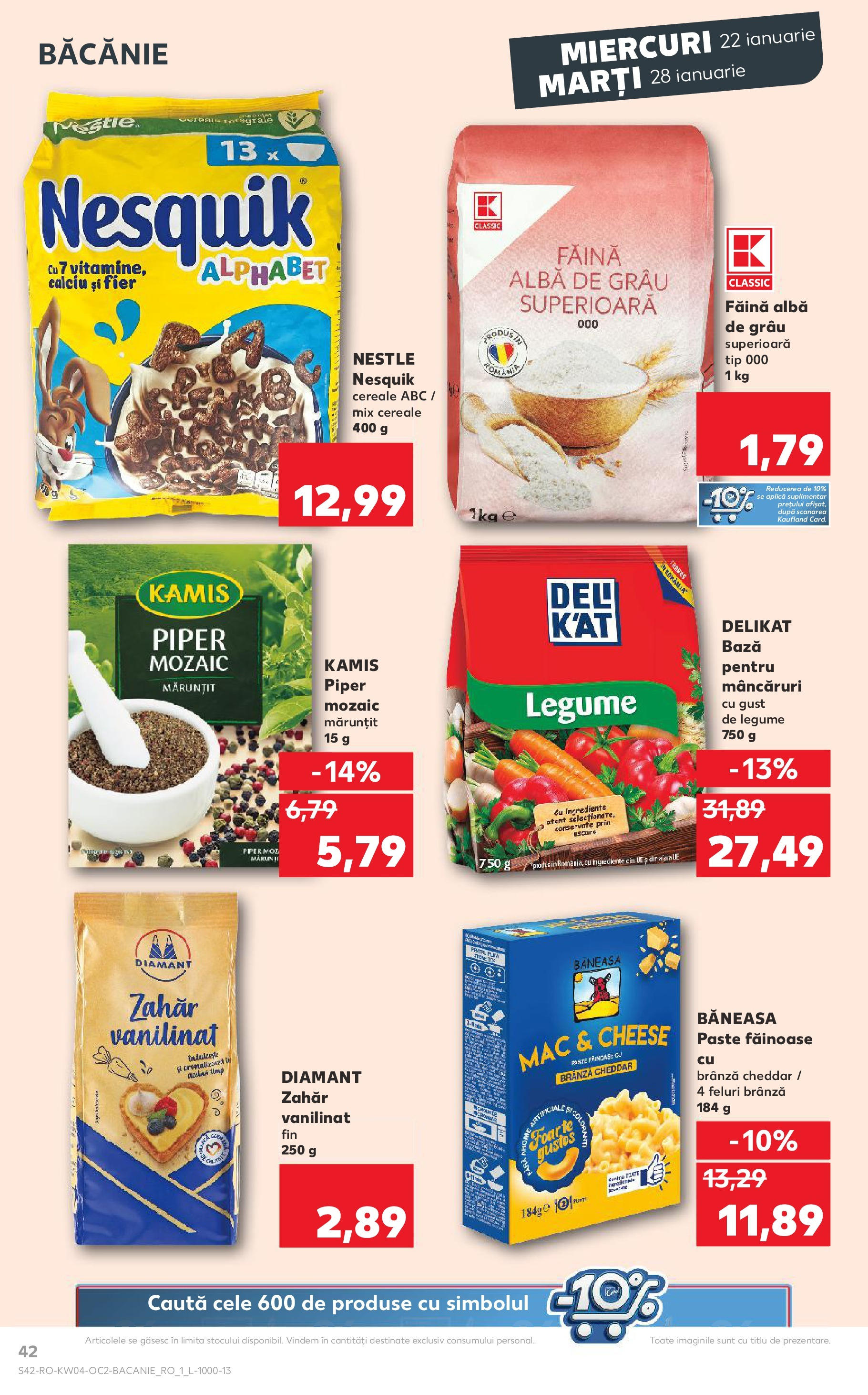 Catalog Kaufland - Bucureşti 22.01.2025 - Revista si Oferta | Pagină: 42 | Produse: Brânză, Legume, Zahăr, Piper