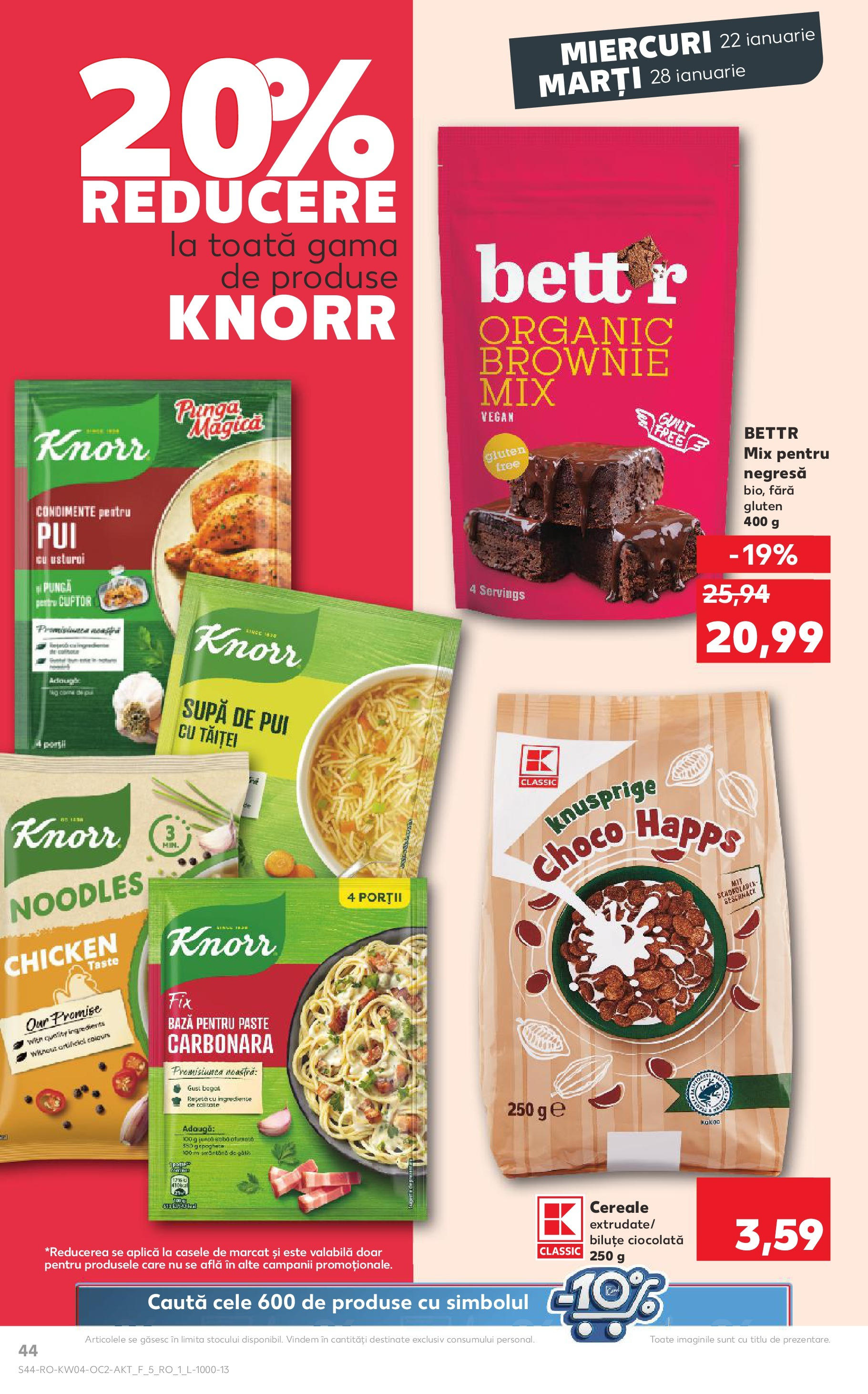 Catalog Kaufland - Bucureşti 22.01.2025 - Revista si Oferta | Pagină: 44 | Produse: Pungă, Cereale, Paste, Condimente