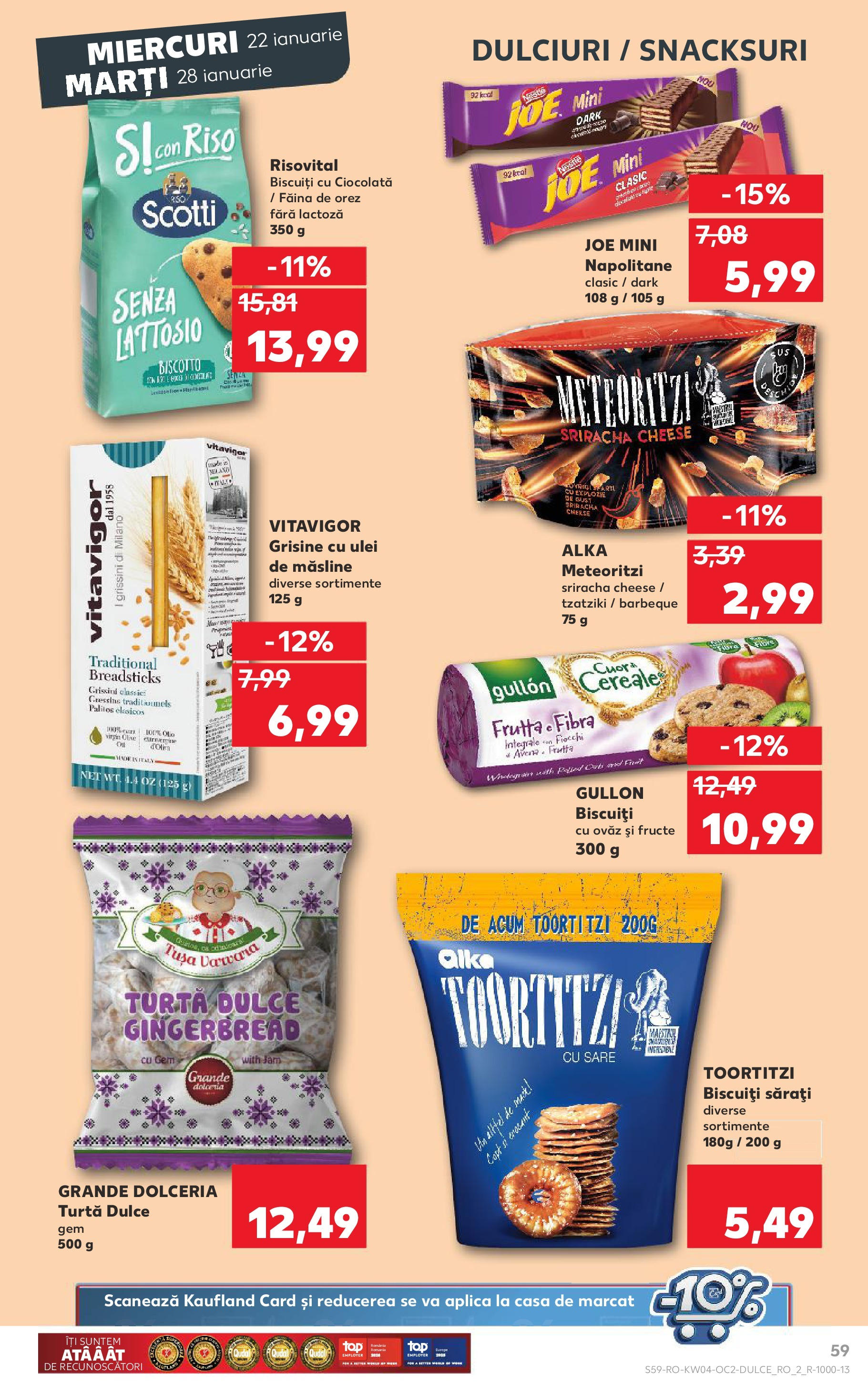 Catalog Kaufland - Bucureşti 22.01.2025 - Revista si Oferta | Pagină: 59 | Produse: Ulei, Ciocolată, Turtă dulce, Sare