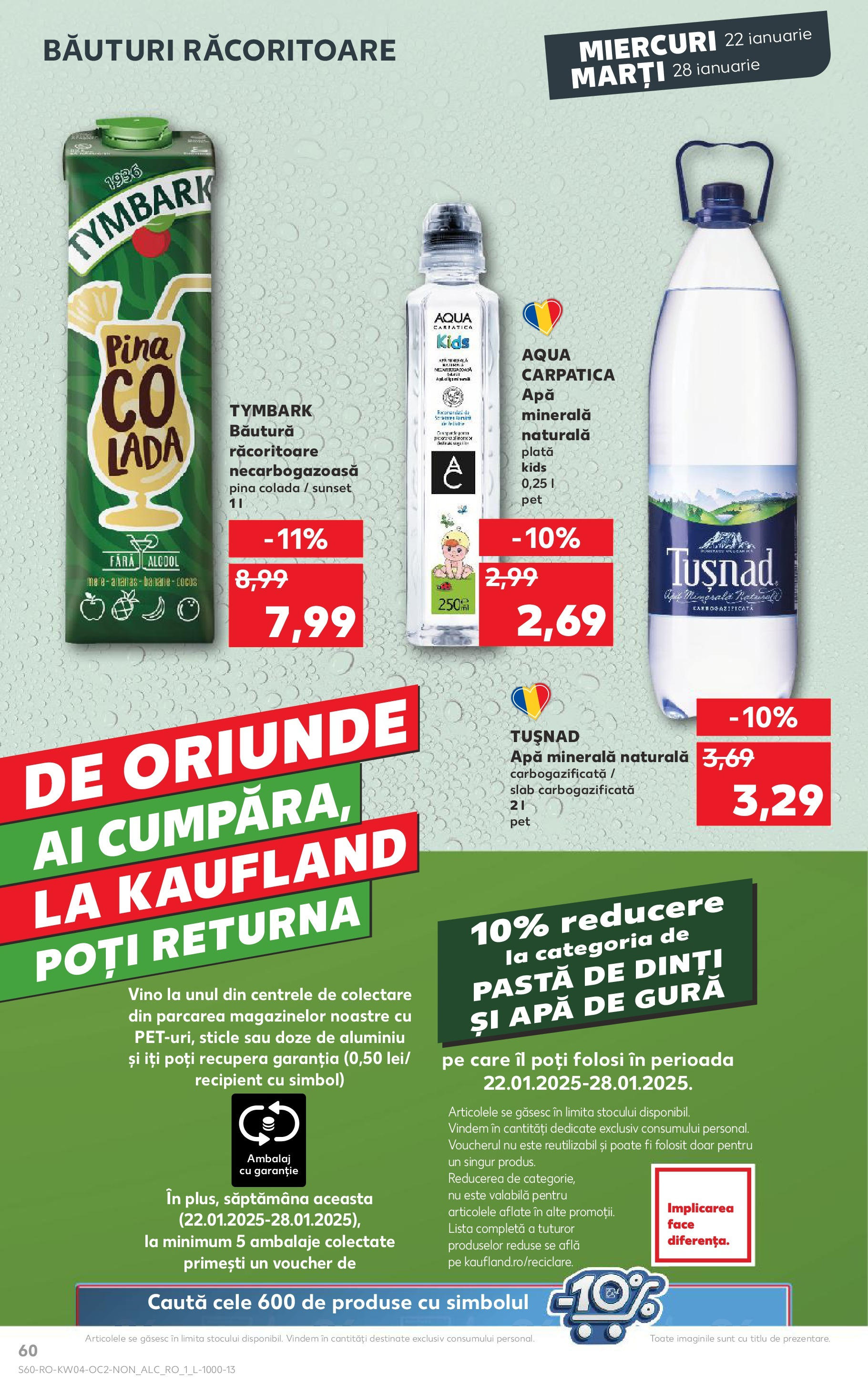 Catalog Kaufland - Bucureşti 22.01.2025 - Revista si Oferta | Pagină: 60 | Produse: Mere, Pastă de dinți, Ananas, Apă