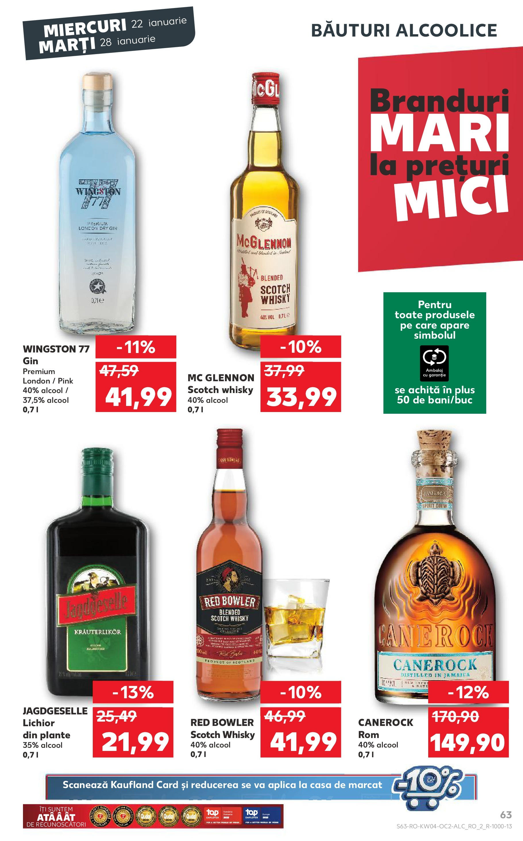 Catalog Kaufland - Bucureşti 22.01.2025 - Revista si Oferta | Pagină: 63 | Produse: Mici, Lichior, Gin