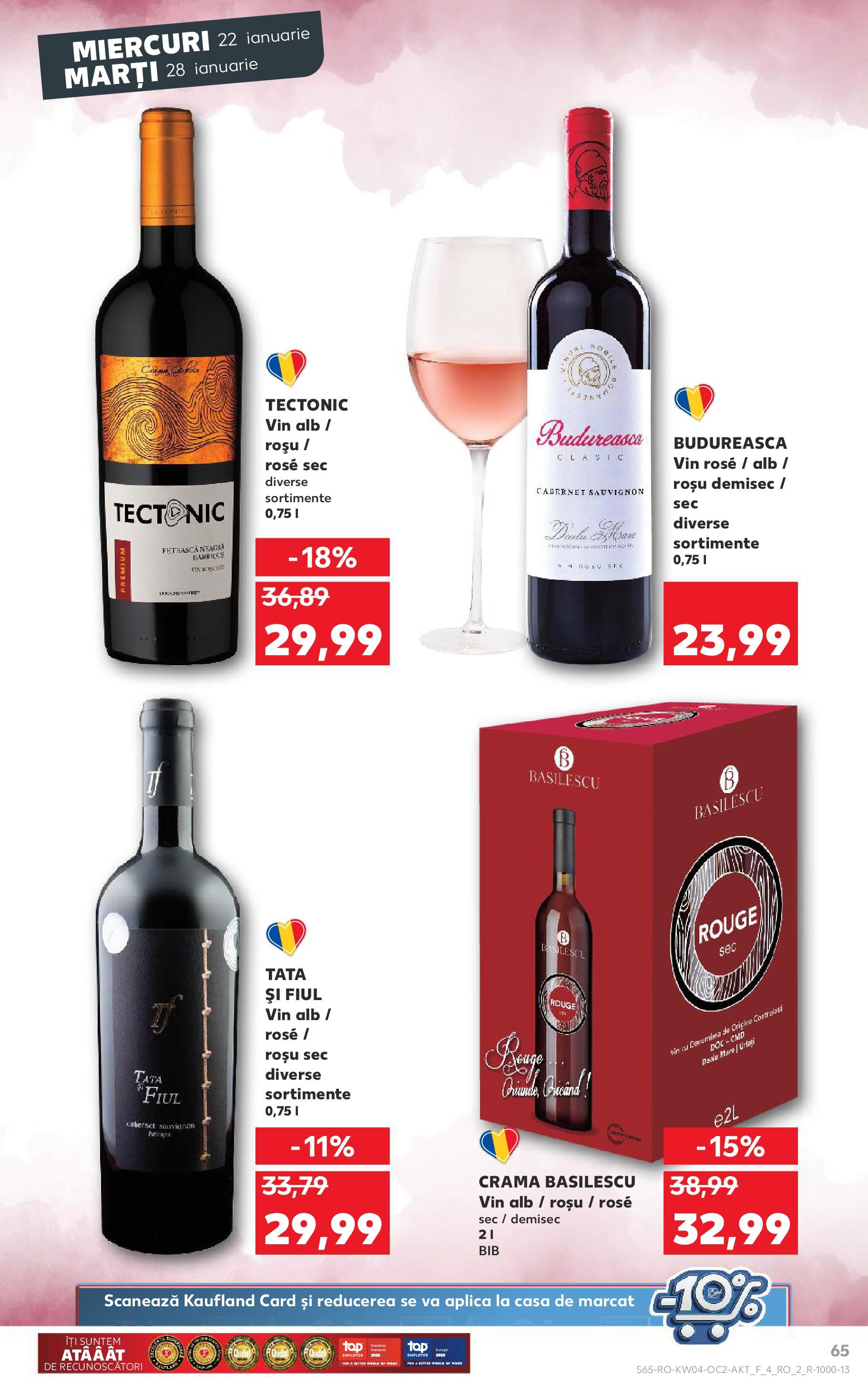 Catalog Kaufland - Bucureşti 22.01.2025 - Revista si Oferta | Pagină: 65 | Produse: Vin