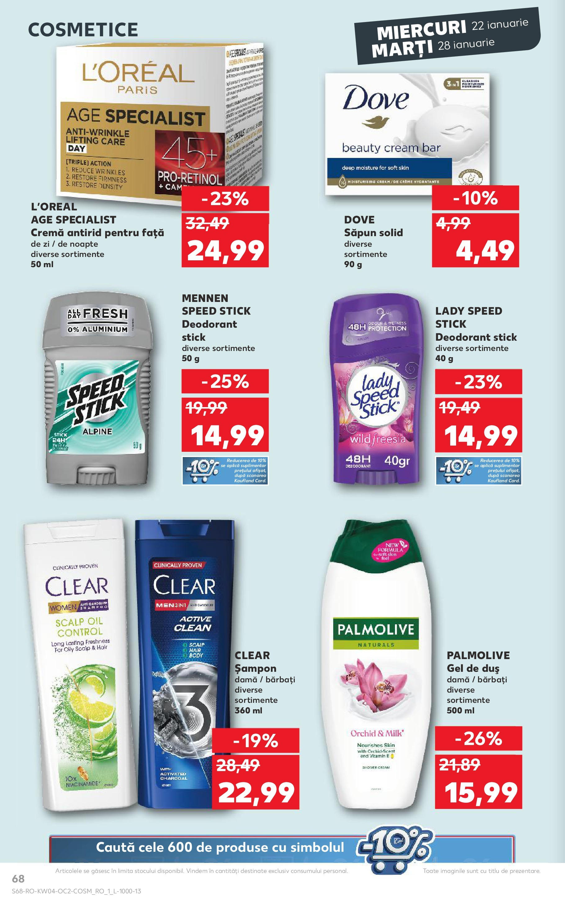 Catalog Kaufland - Bucureşti 22.01.2025 - Revista si Oferta | Pagină: 68 | Produse: Duș, Cremă, Gel de duș, Deodorant