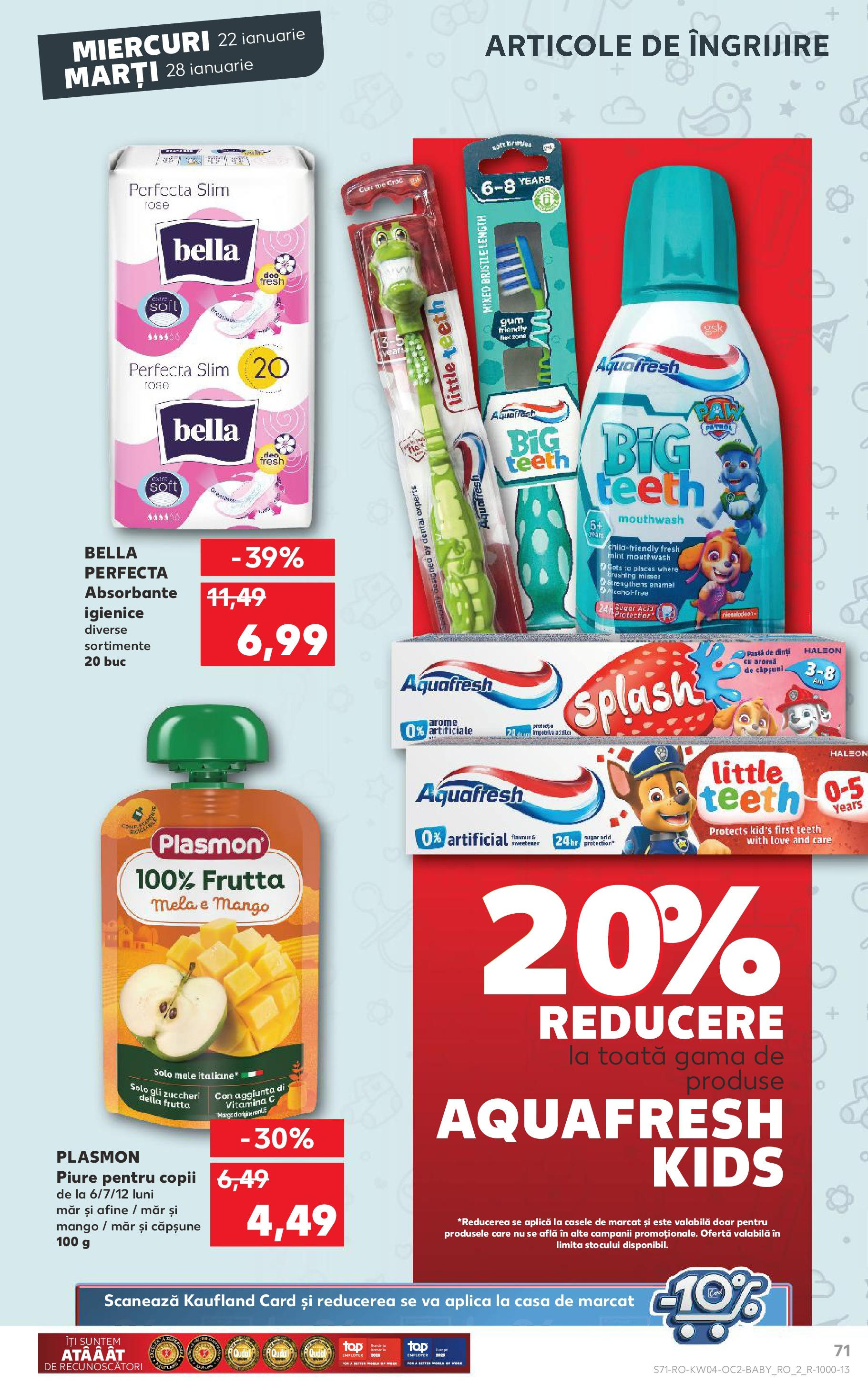 Catalog Kaufland - Bucureşti 22.01.2025 - Revista si Oferta | Pagină: 71 | Produse: Pastă de dinți, Căpșuni, Absorbante, Mango