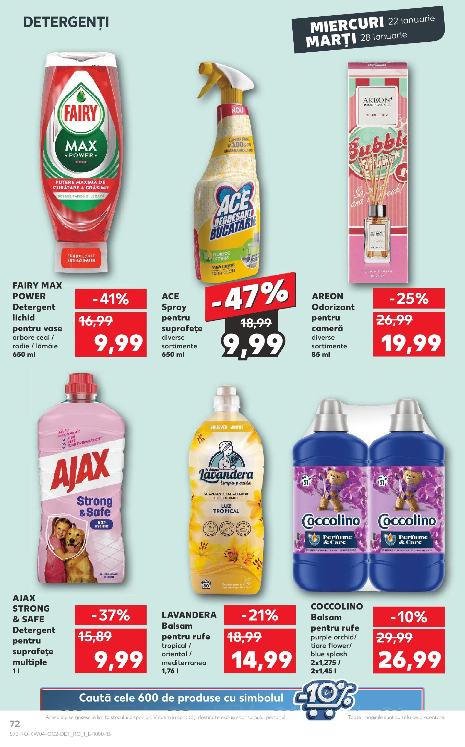 Catalog Kaufland - Bucureşti 22.01.2025 - Revista si Oferta | Pagină: 72 | Produse: Balsam, Ceai, Detergent, Lămâie