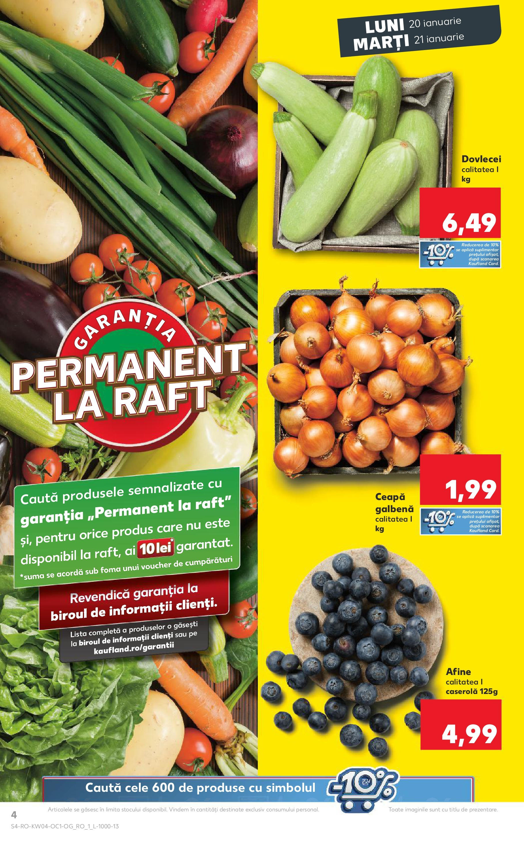 Catalog Kaufland - Bucureşti 20.01.2025 - Revista si Oferta | Pagină: 4 | Produse: Afine, Raft, Ceapă