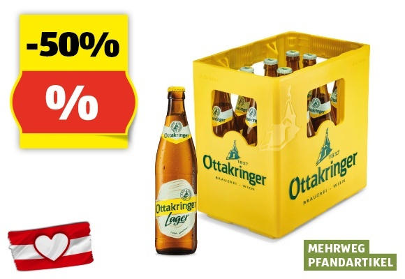 OTTAKRINGER Lager, 11 x 0,5 l