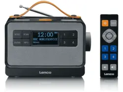 Lenco PDR-065BK - Transportables UKW-/DAB+-Radio mit großen Tasten und „Easy Modus“-Funktion